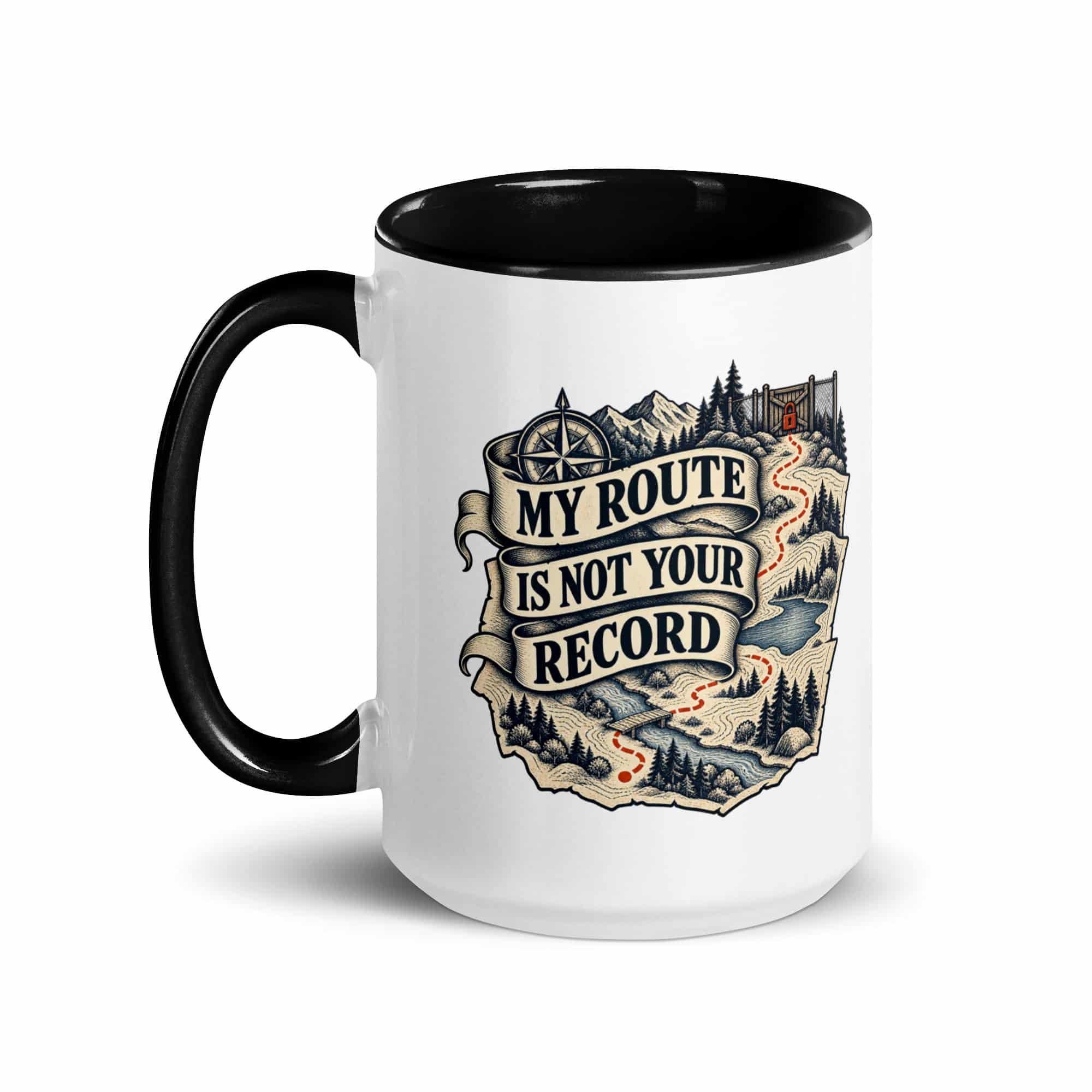 Color Inside Coffee Mug: My route is not your record