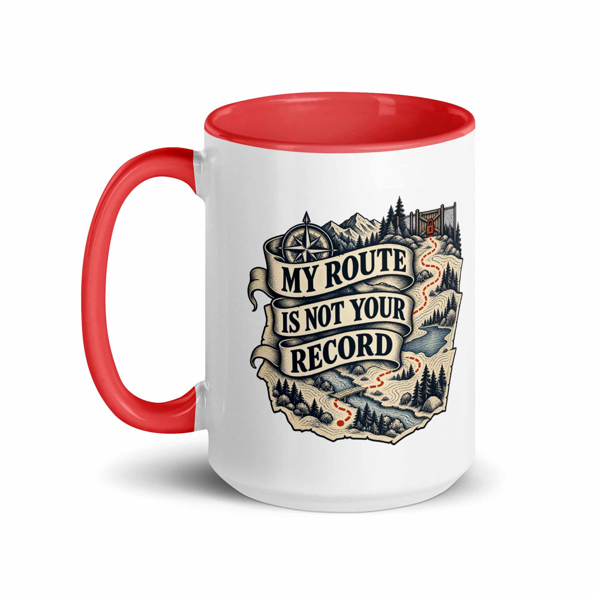 Color Inside Coffee Mug: My route is not your record