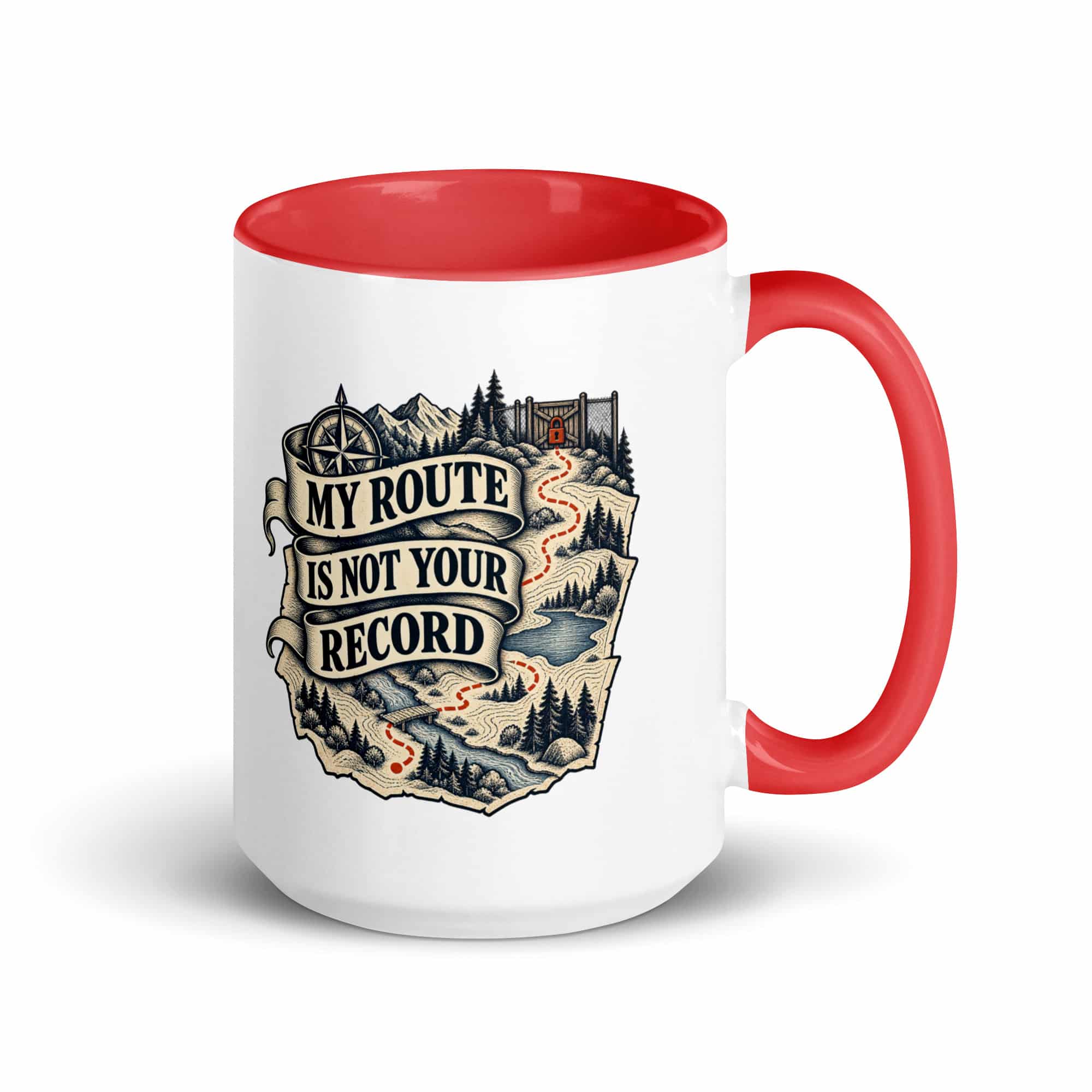 Color Inside Coffee Mug: My route is not your record