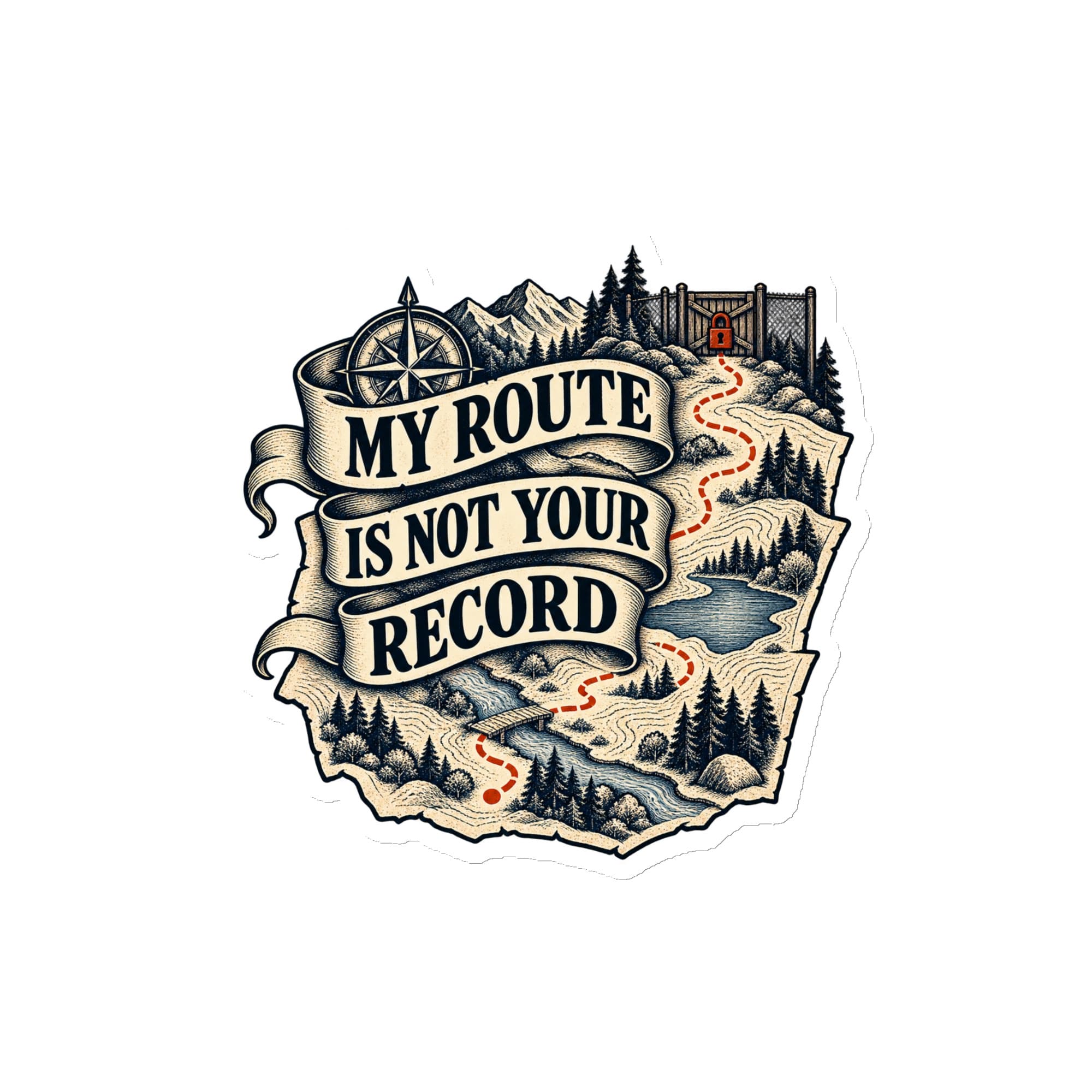 Die-Cut Magnet: My route is not your record