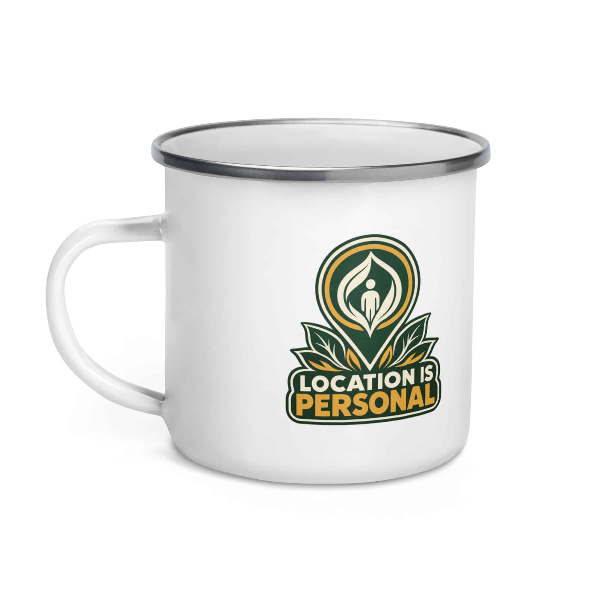 Enamel Camp Mug: Location is personal