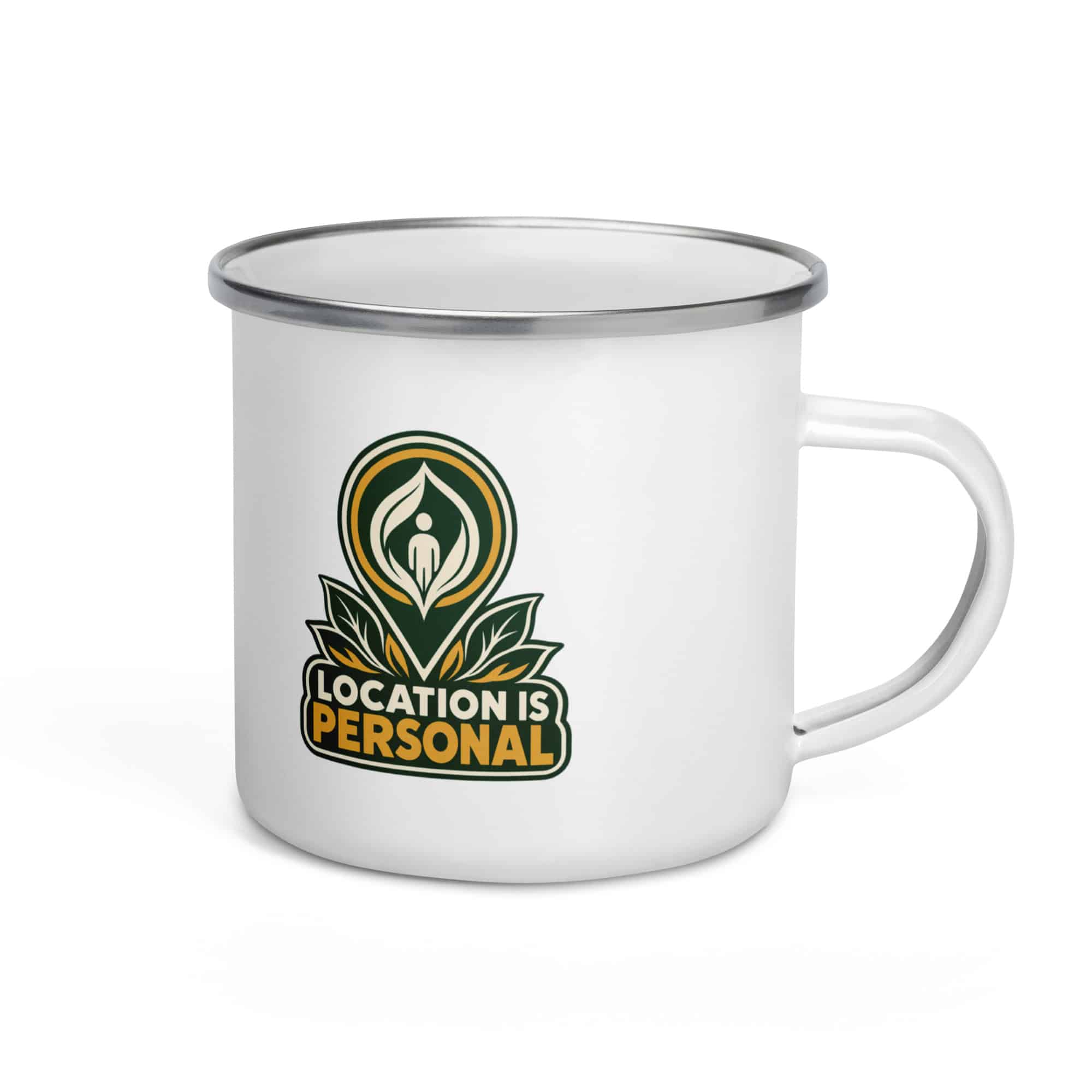 Enamel Camp Mug: Location is personal