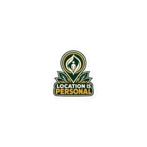 Die-Cut Magnet: Location is personal - 3″×3″ - Main