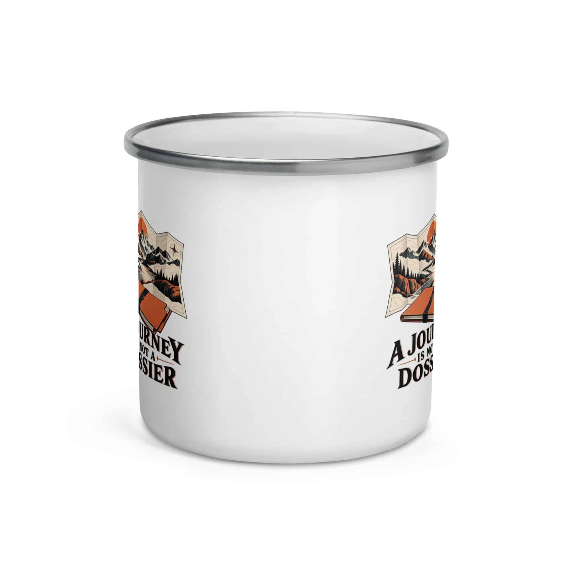 Enamel Camp Mug: A journey is not a dossier