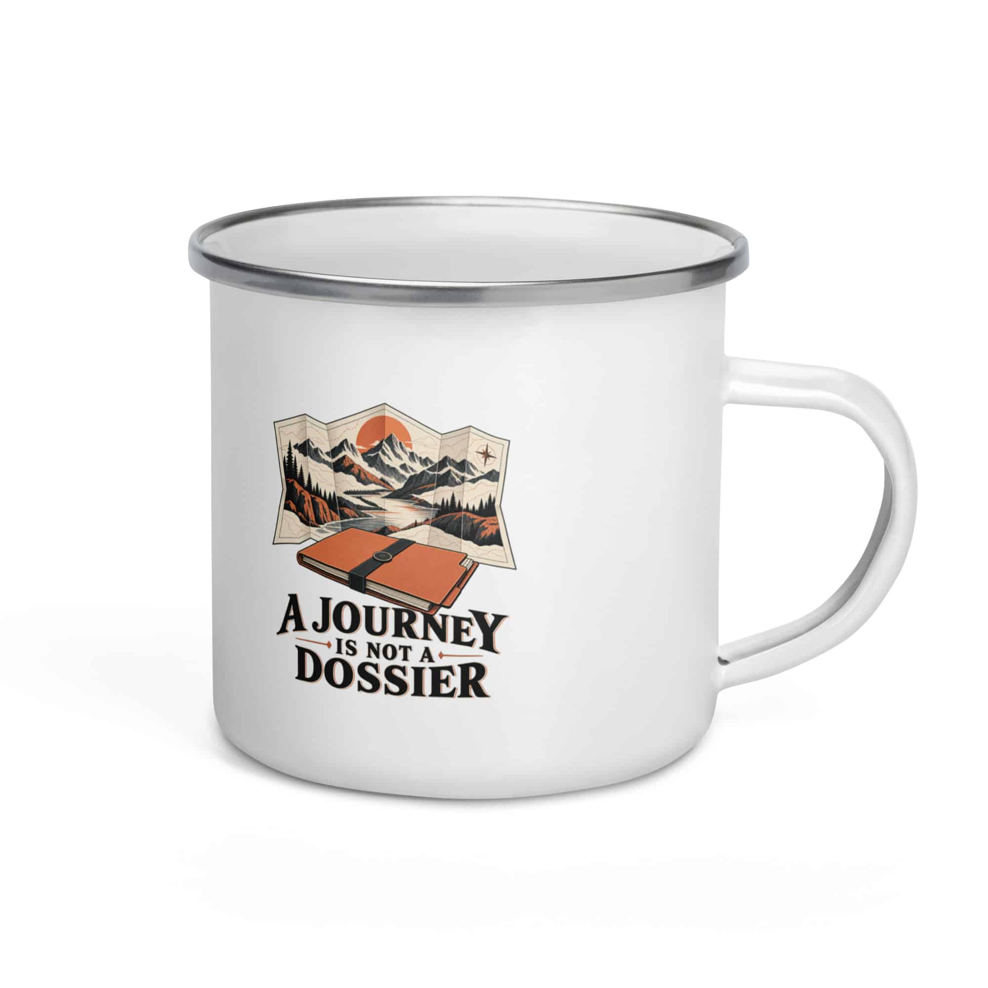 Enamel Camp Mug: A journey is not a dossier