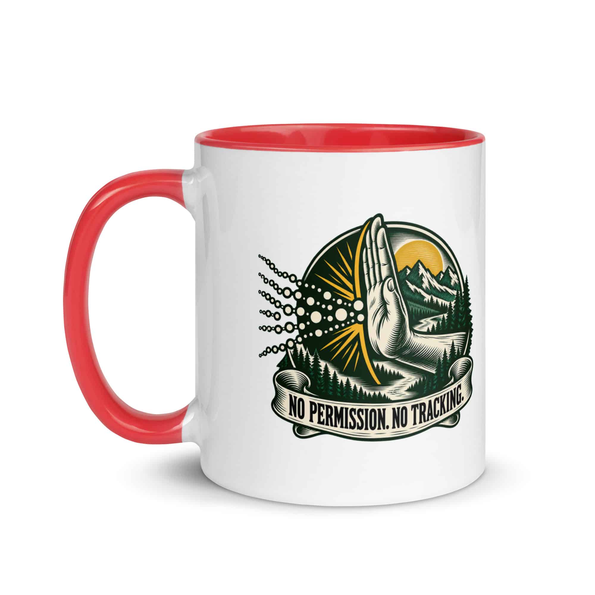 Color Inside Coffee Mug: No permission. No tracking.