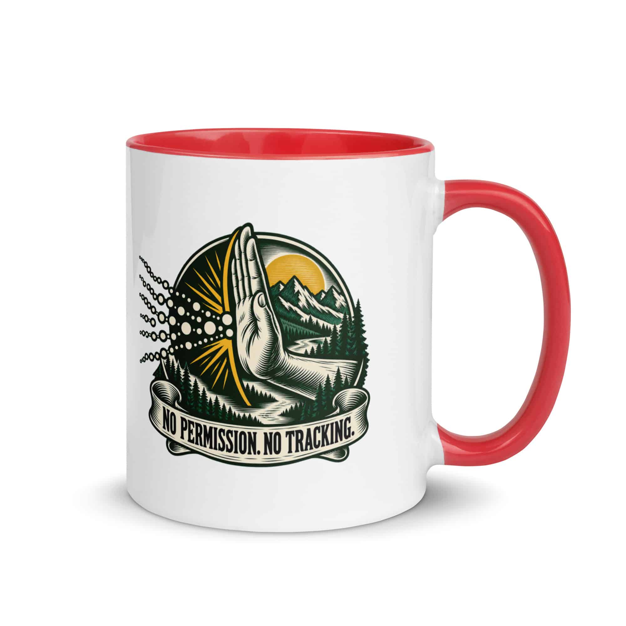 Color Inside Coffee Mug: No permission. No tracking.