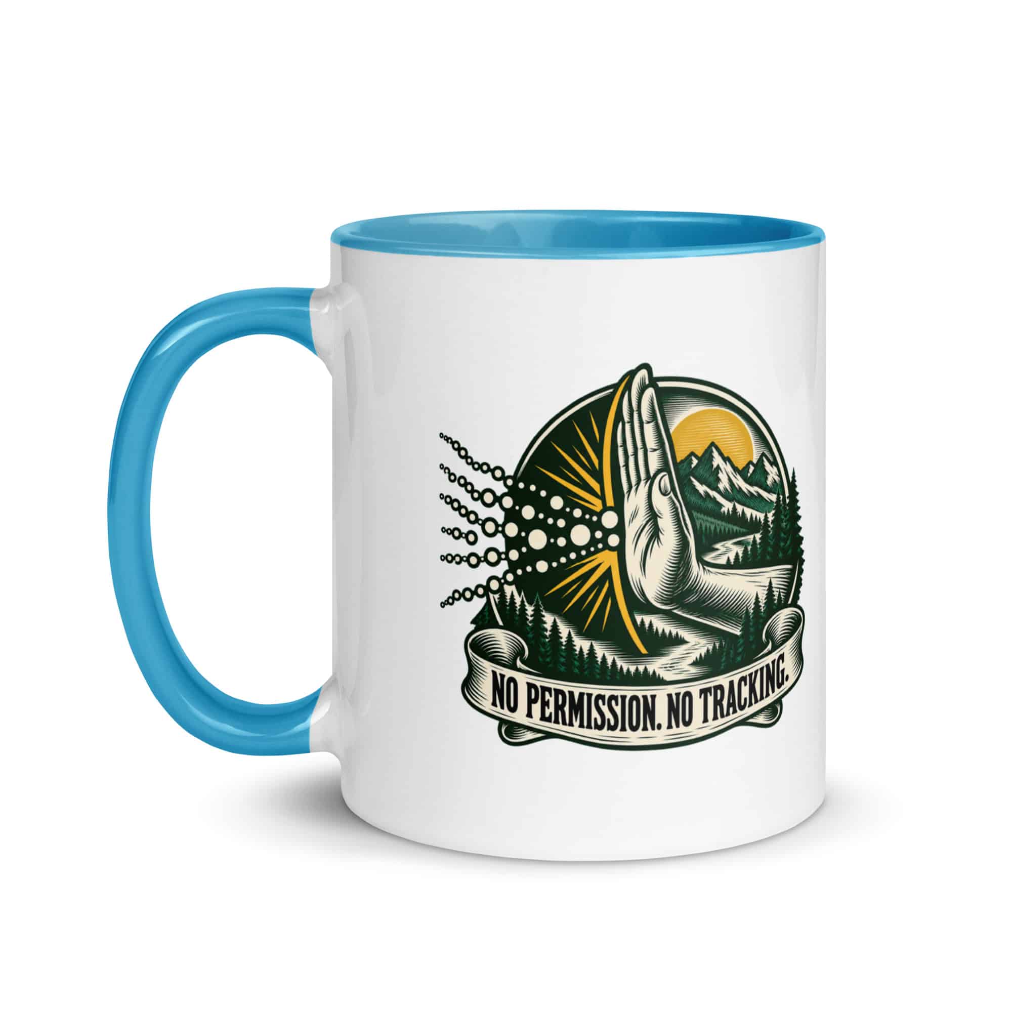 Color Inside Coffee Mug: No permission. No tracking.