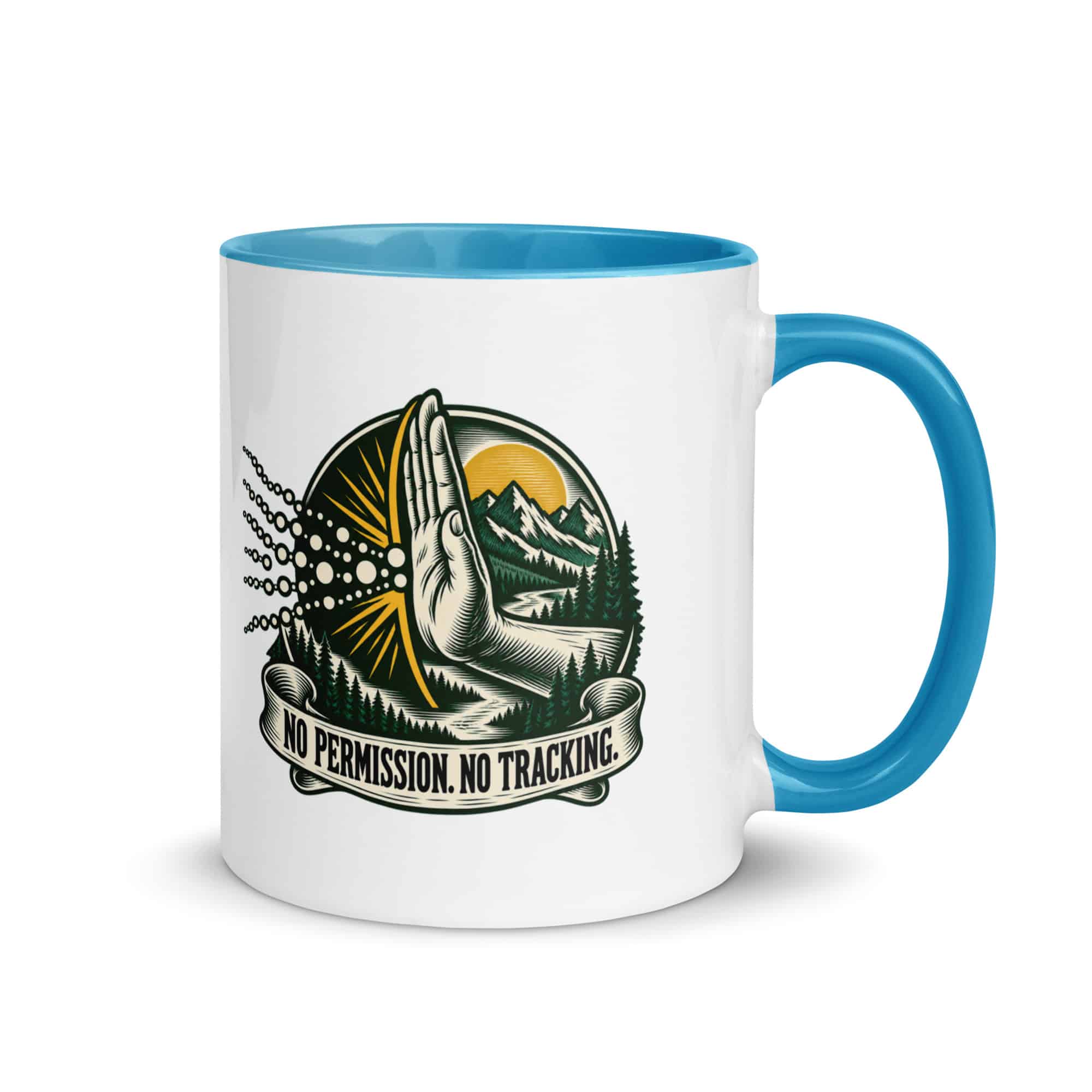 Color Inside Coffee Mug: No permission. No tracking.