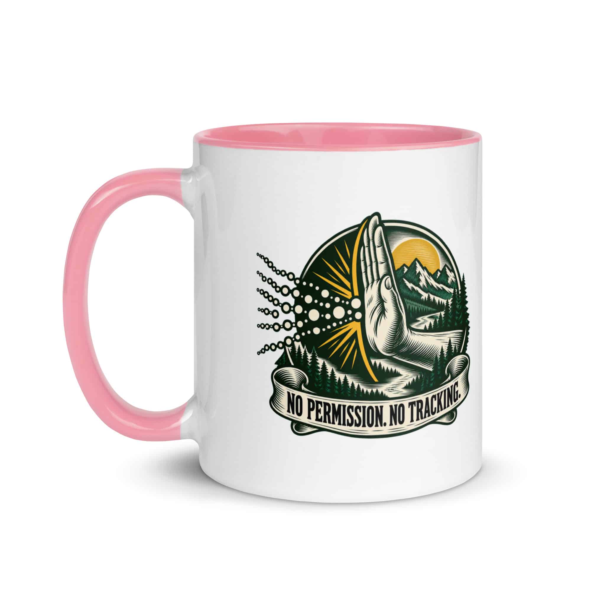 Color Inside Coffee Mug: No permission. No tracking.