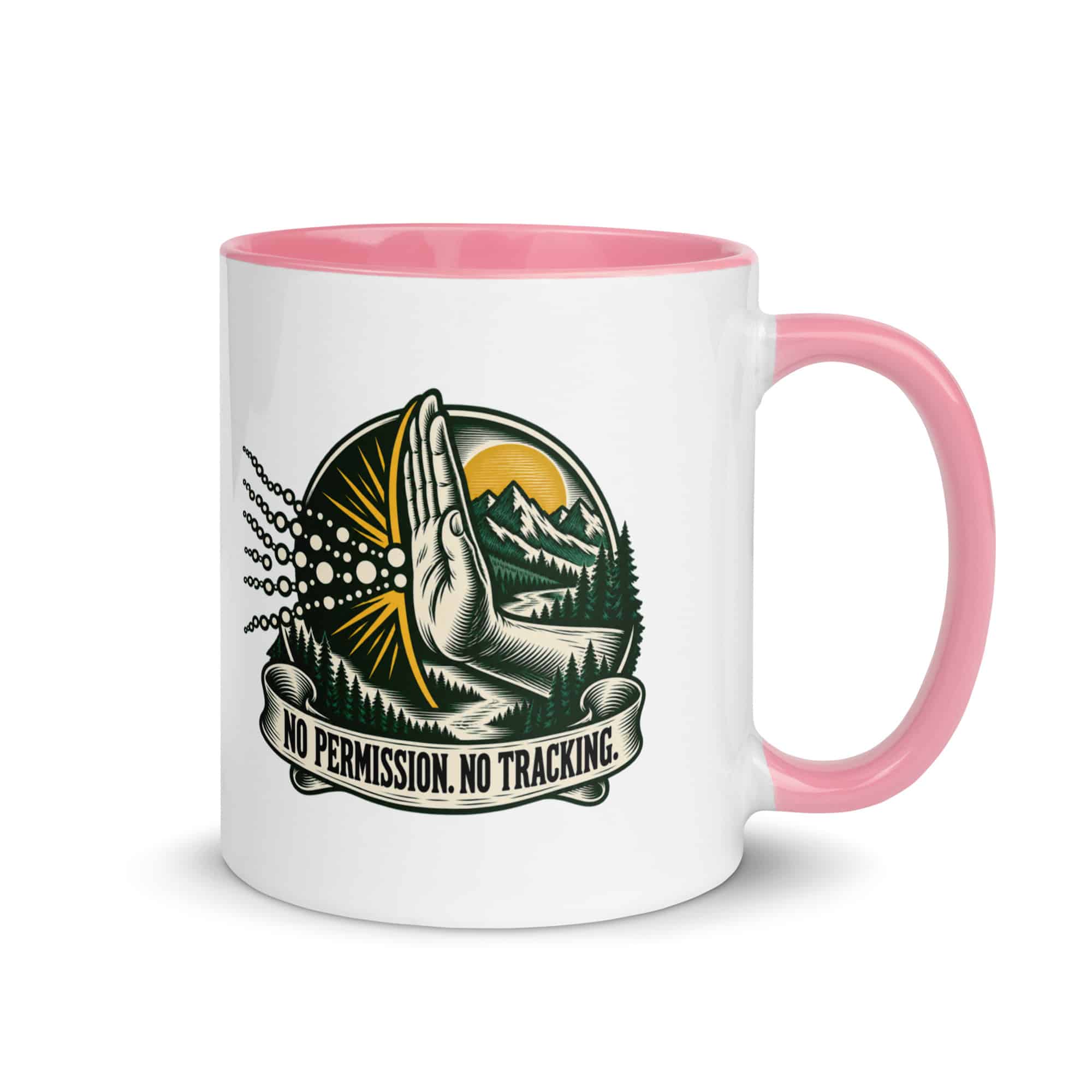 Color Inside Coffee Mug: No permission. No tracking.