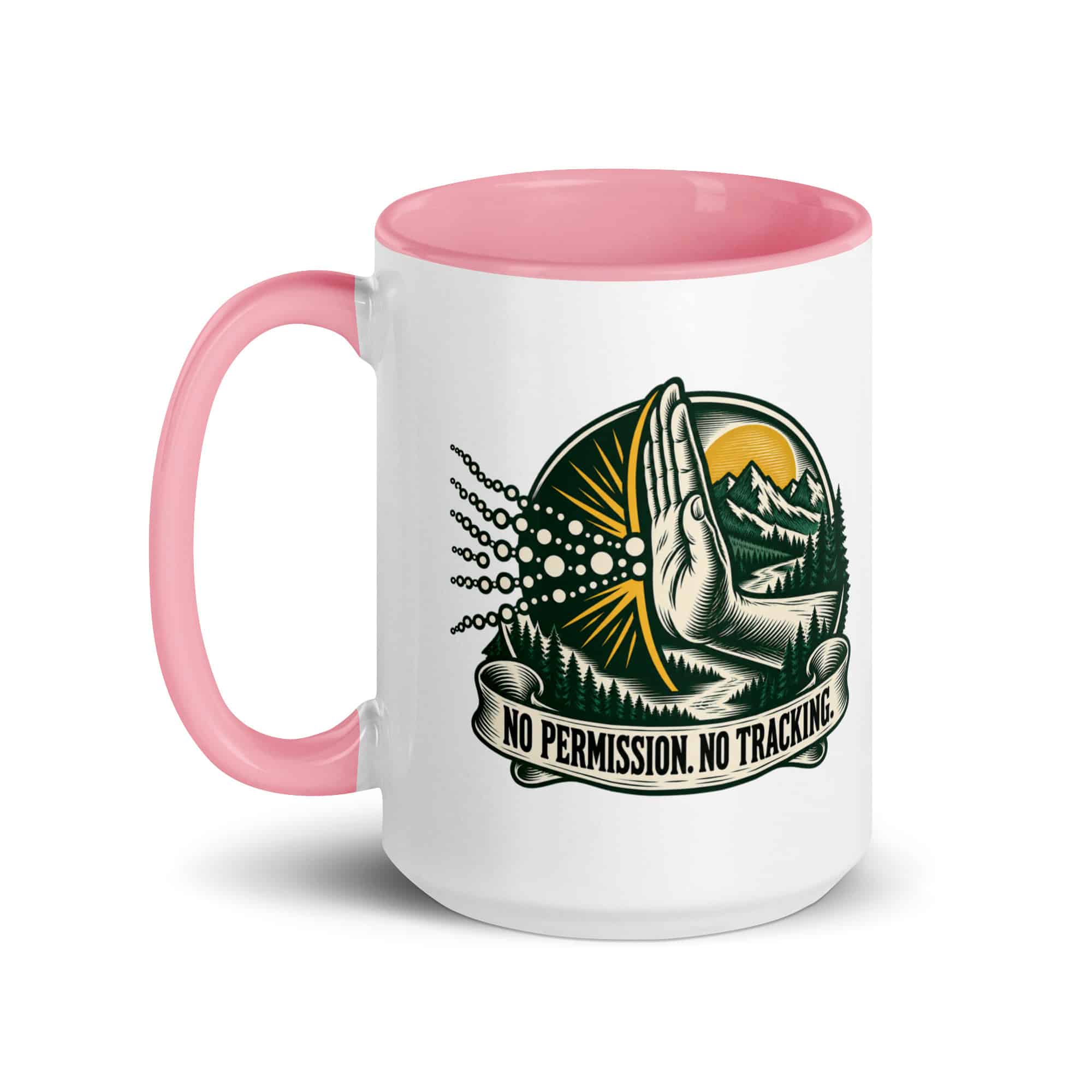 Color Inside Coffee Mug: No permission. No tracking.
