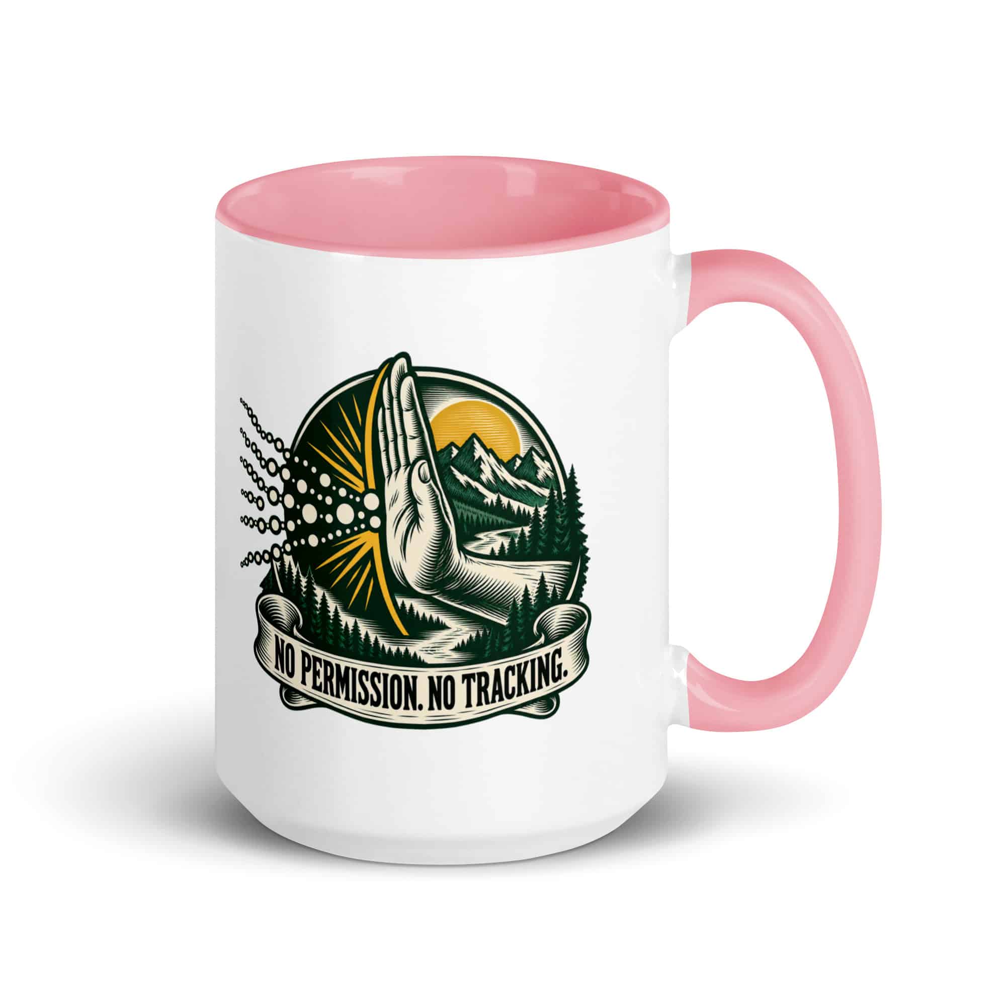 Color Inside Coffee Mug: No permission. No tracking.
