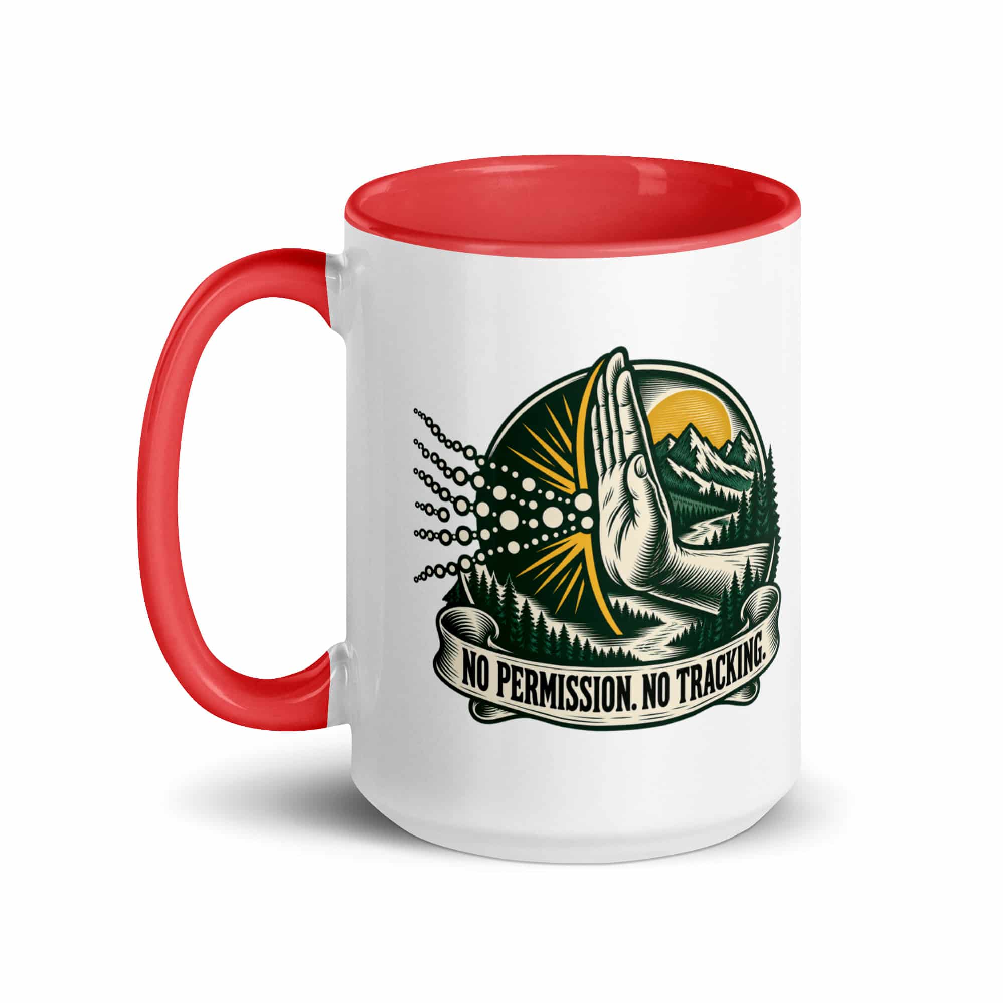 Color Inside Coffee Mug: No permission. No tracking.