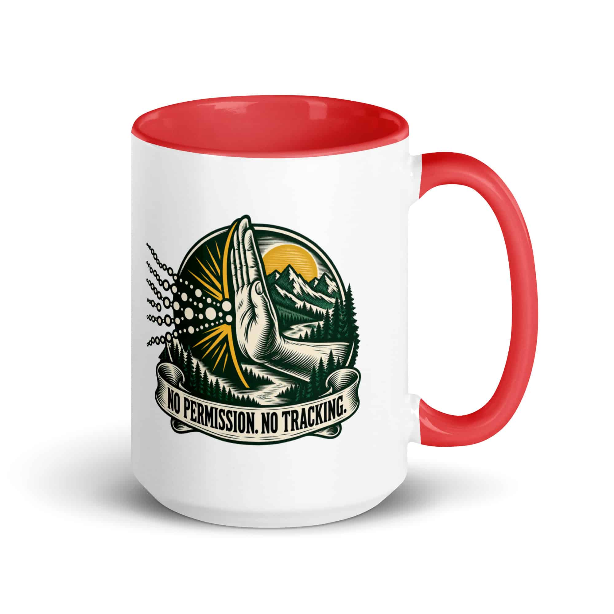 Color Inside Coffee Mug: No permission. No tracking.