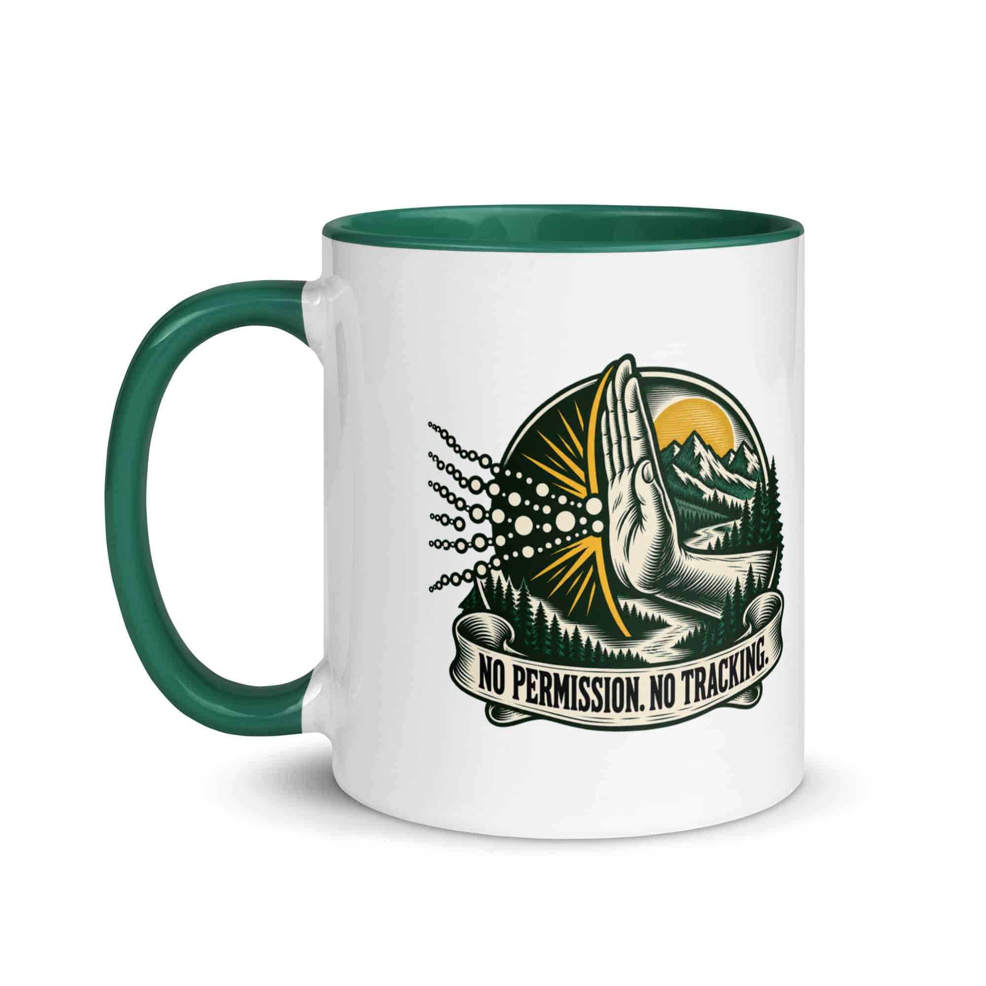 Color Inside Coffee Mug: No permission. No tracking.