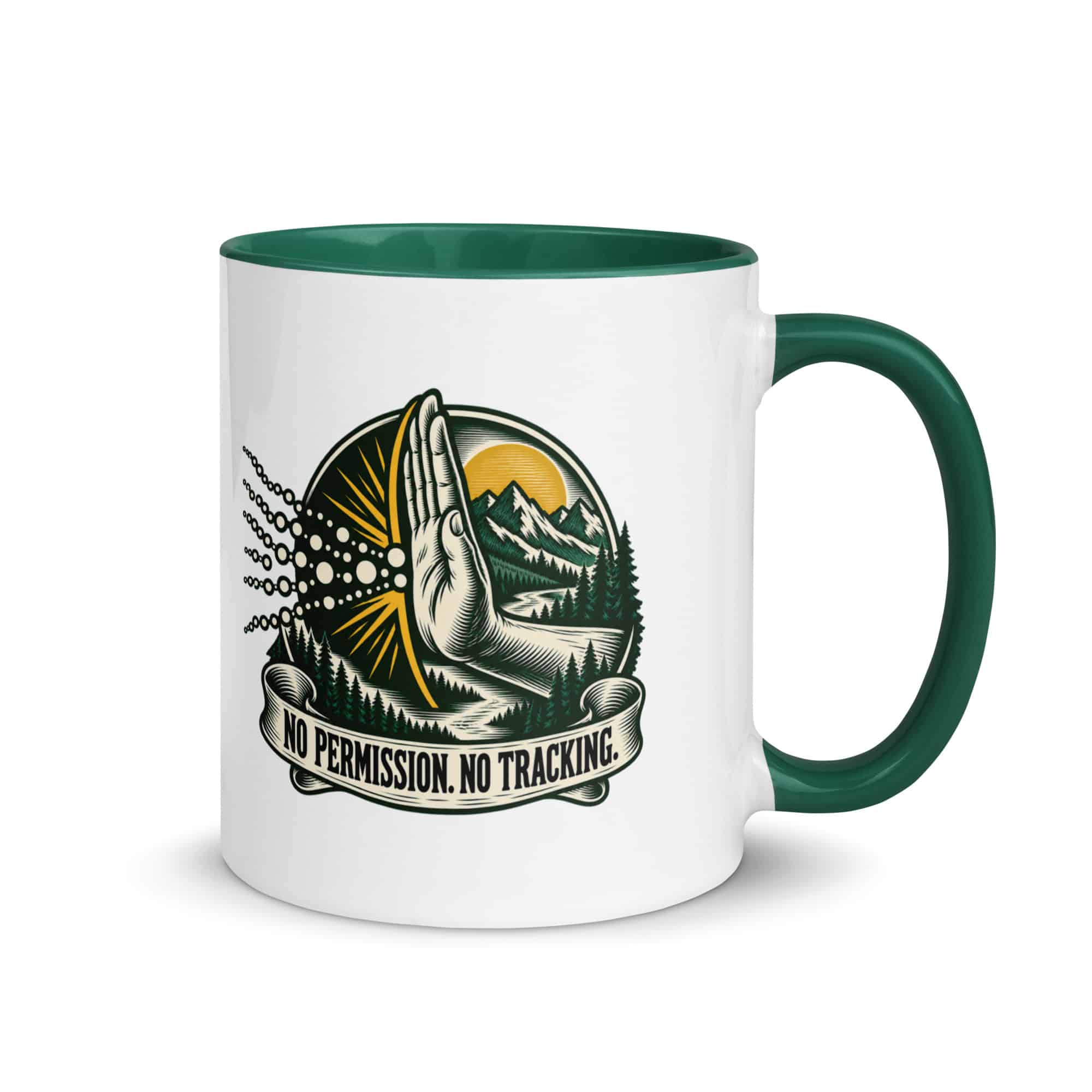 Color Inside Coffee Mug: No permission. No tracking.
