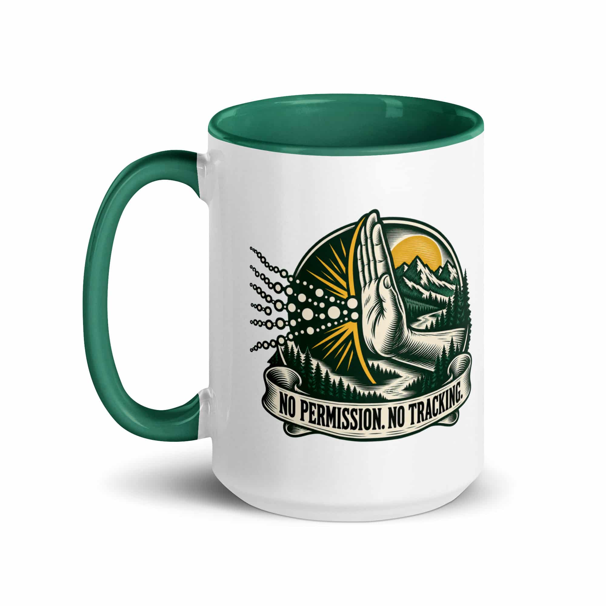 Color Inside Coffee Mug: No permission. No tracking.