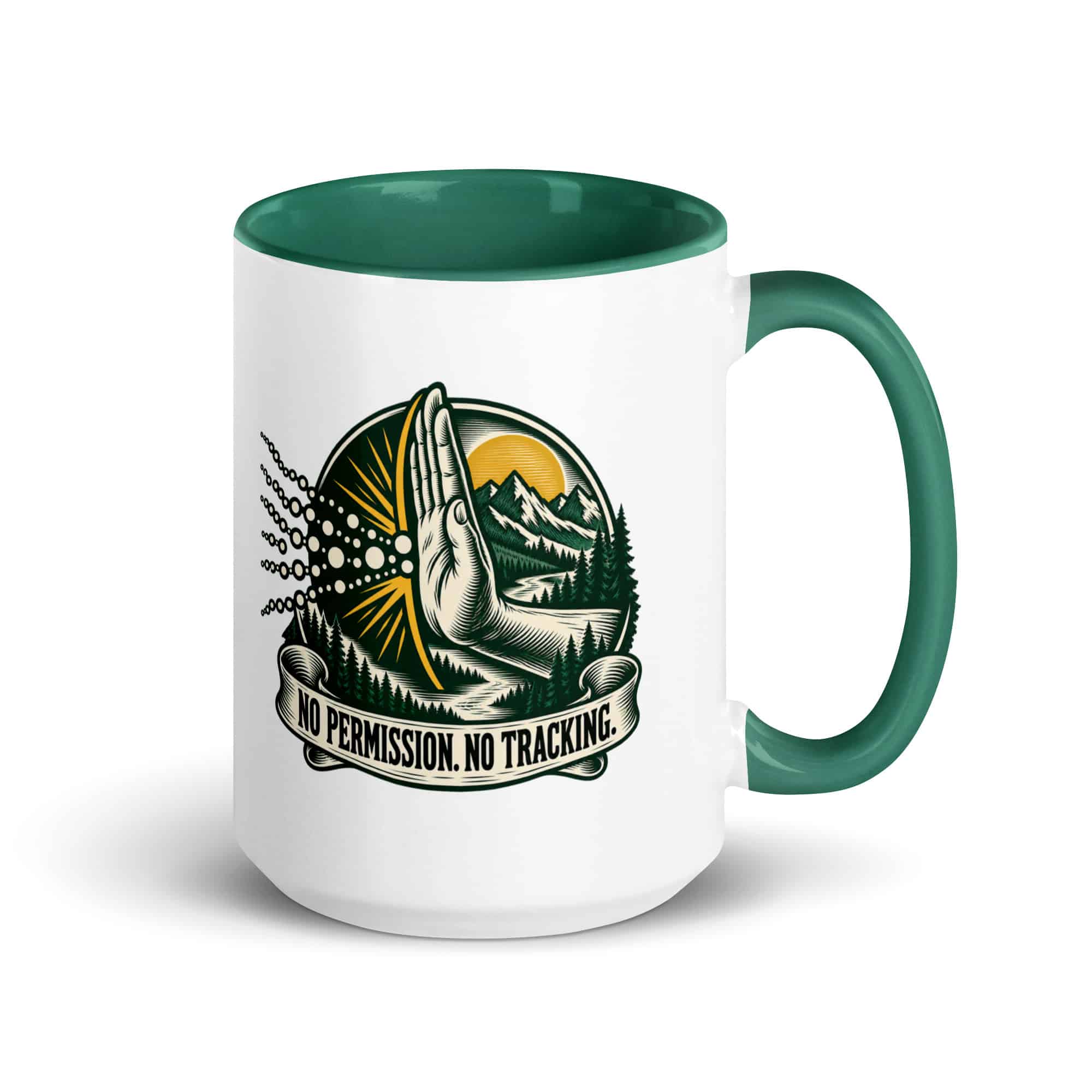 Color Inside Coffee Mug: No permission. No tracking.