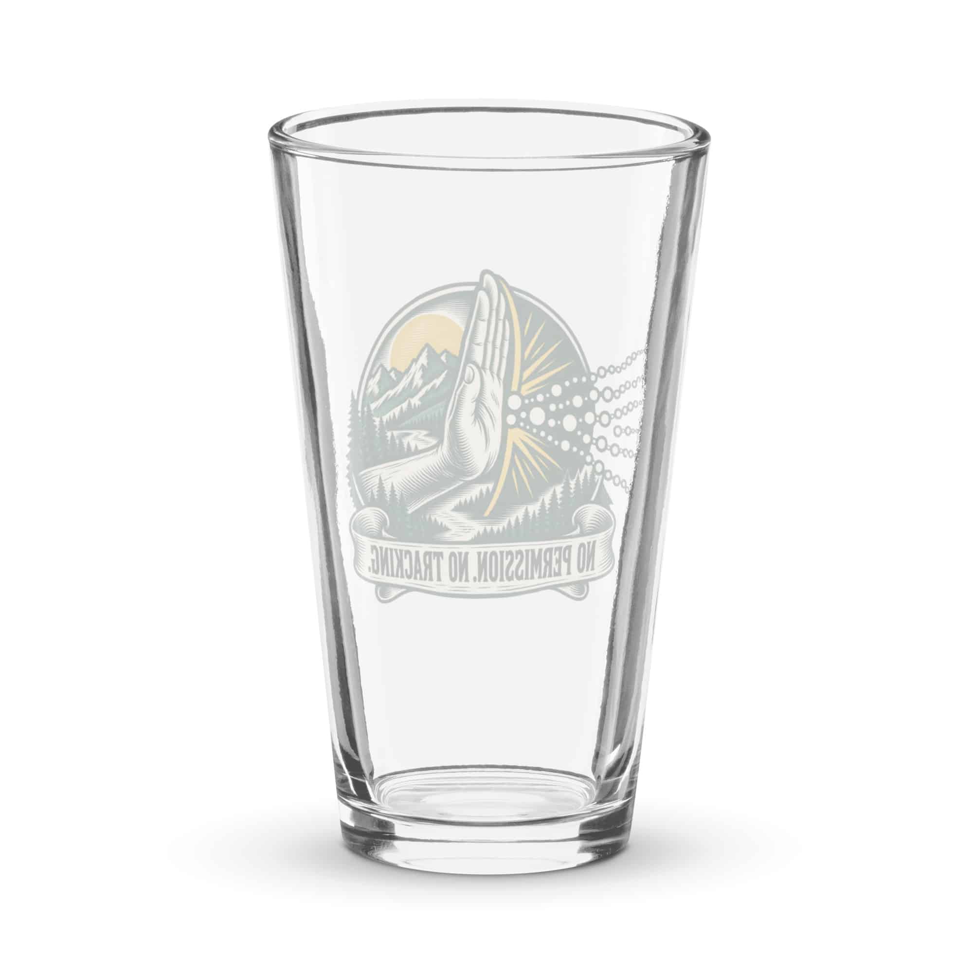 Pint Glass: No permission. No tracking.