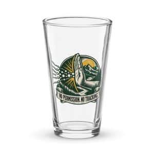 Pint Glass: No permission. No tracking. - 16 oz - Main