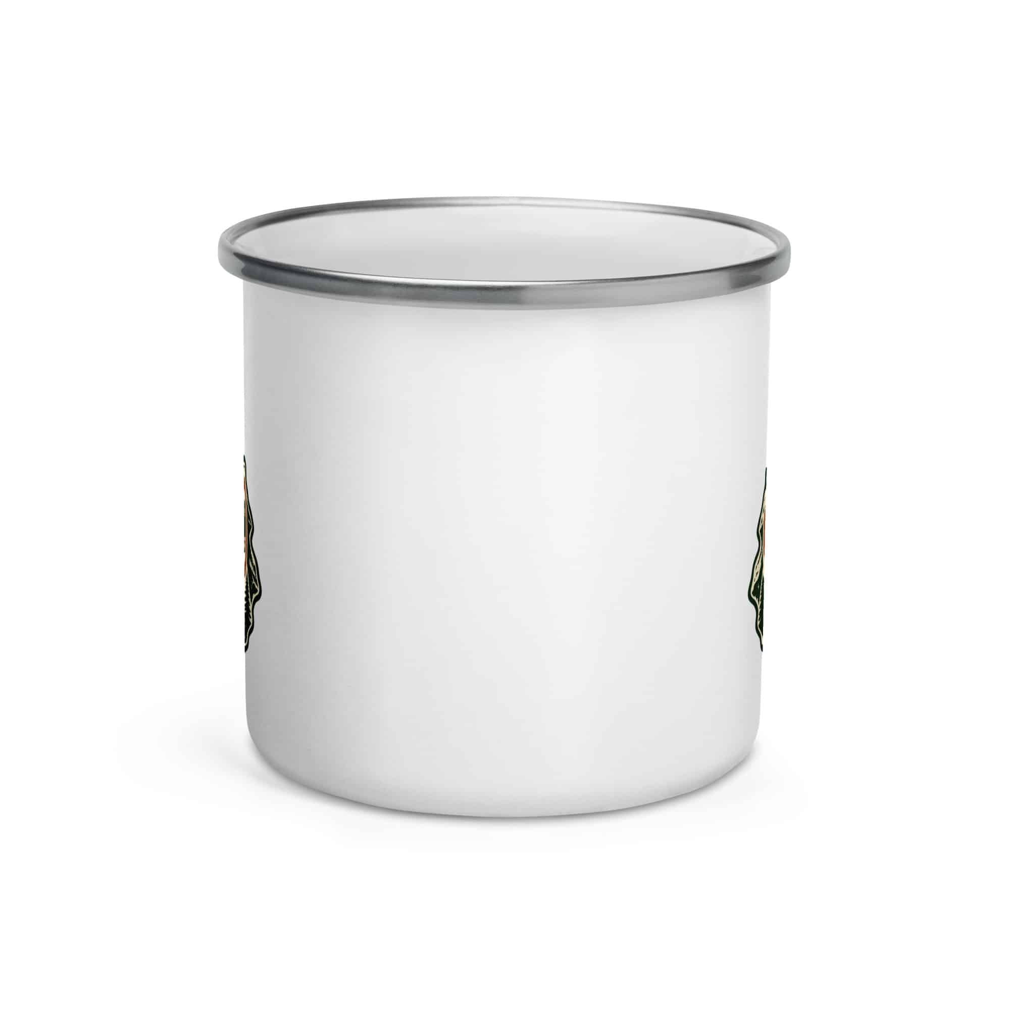 Red River Gorge Enamel Camp Mug: RRG, Vintage Round Badge