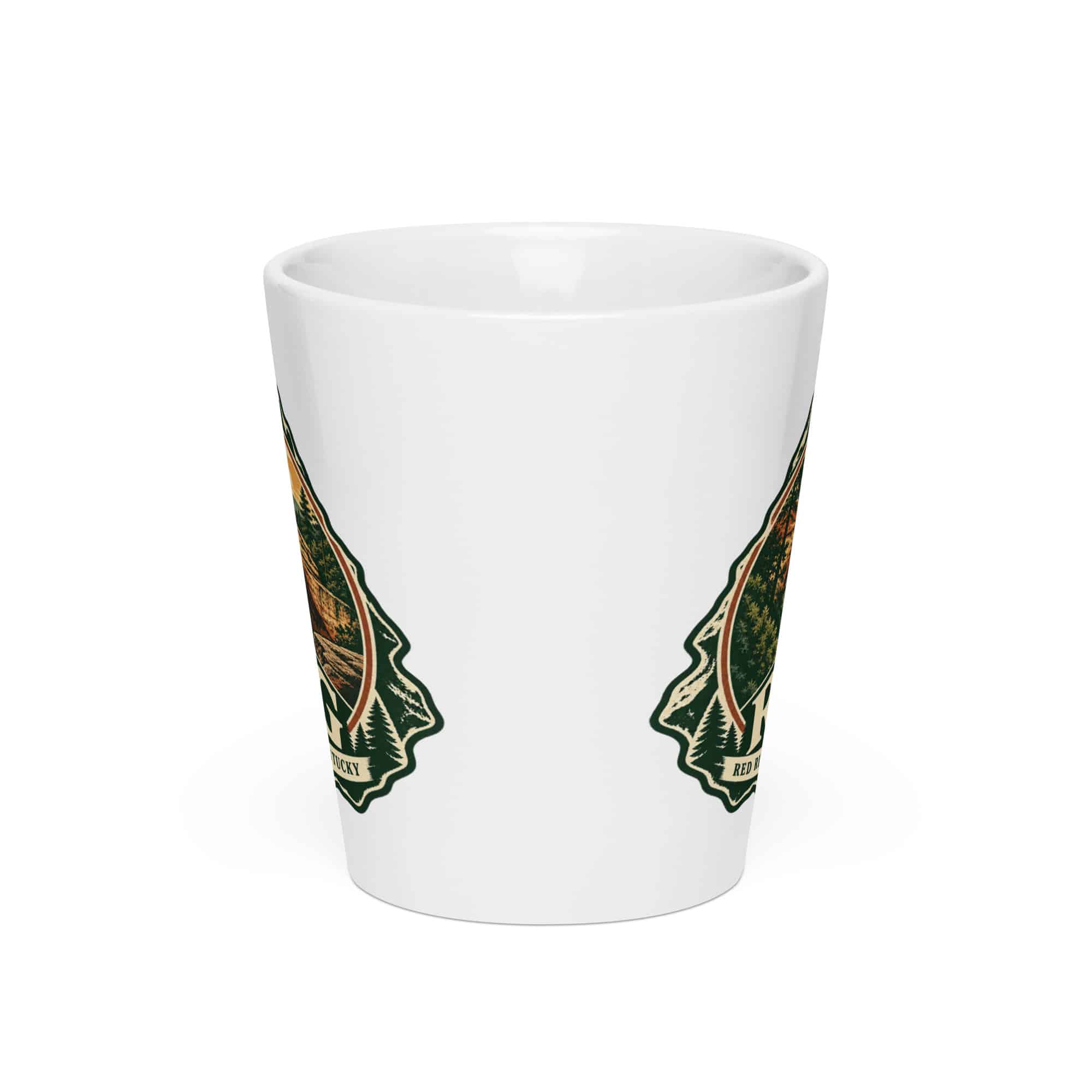 Red River Gorge Latte Mug: RRG, Vintage Round Badge