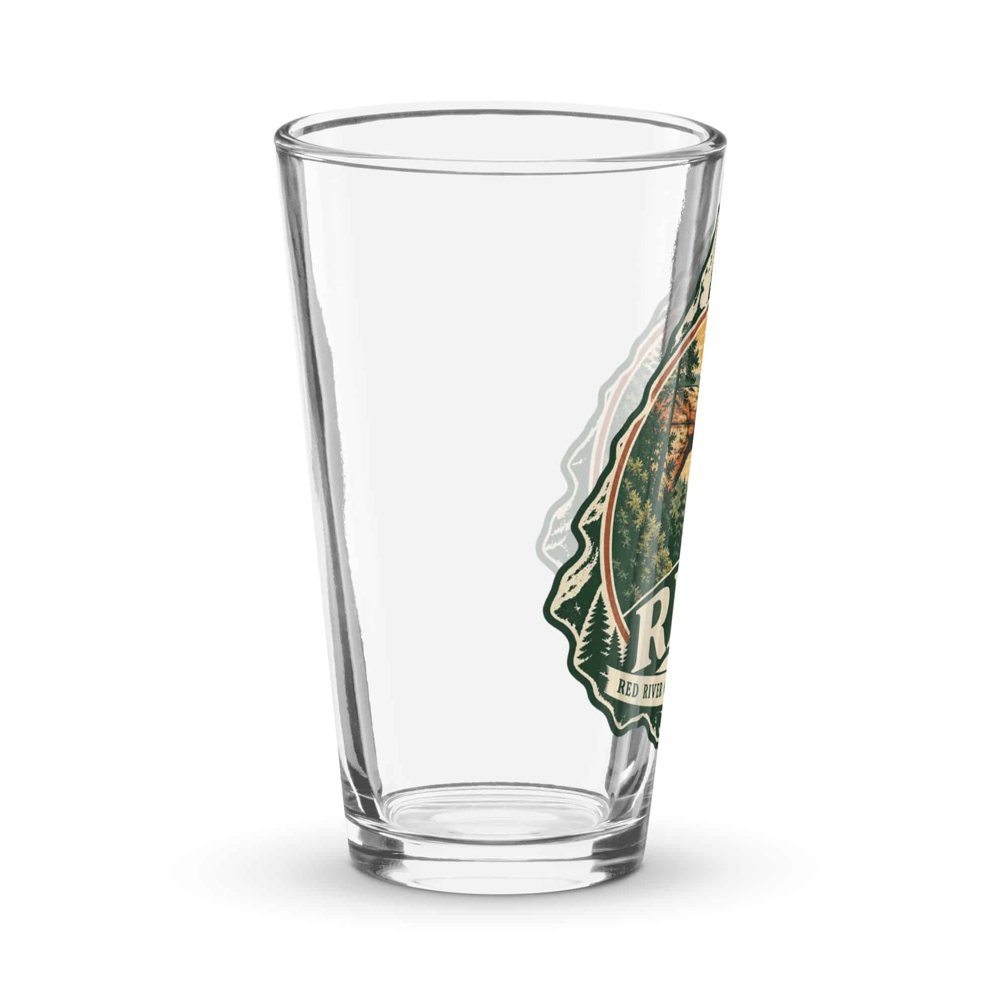 Red River Gorge Pint Glass: RRG, Vintage Round Badge