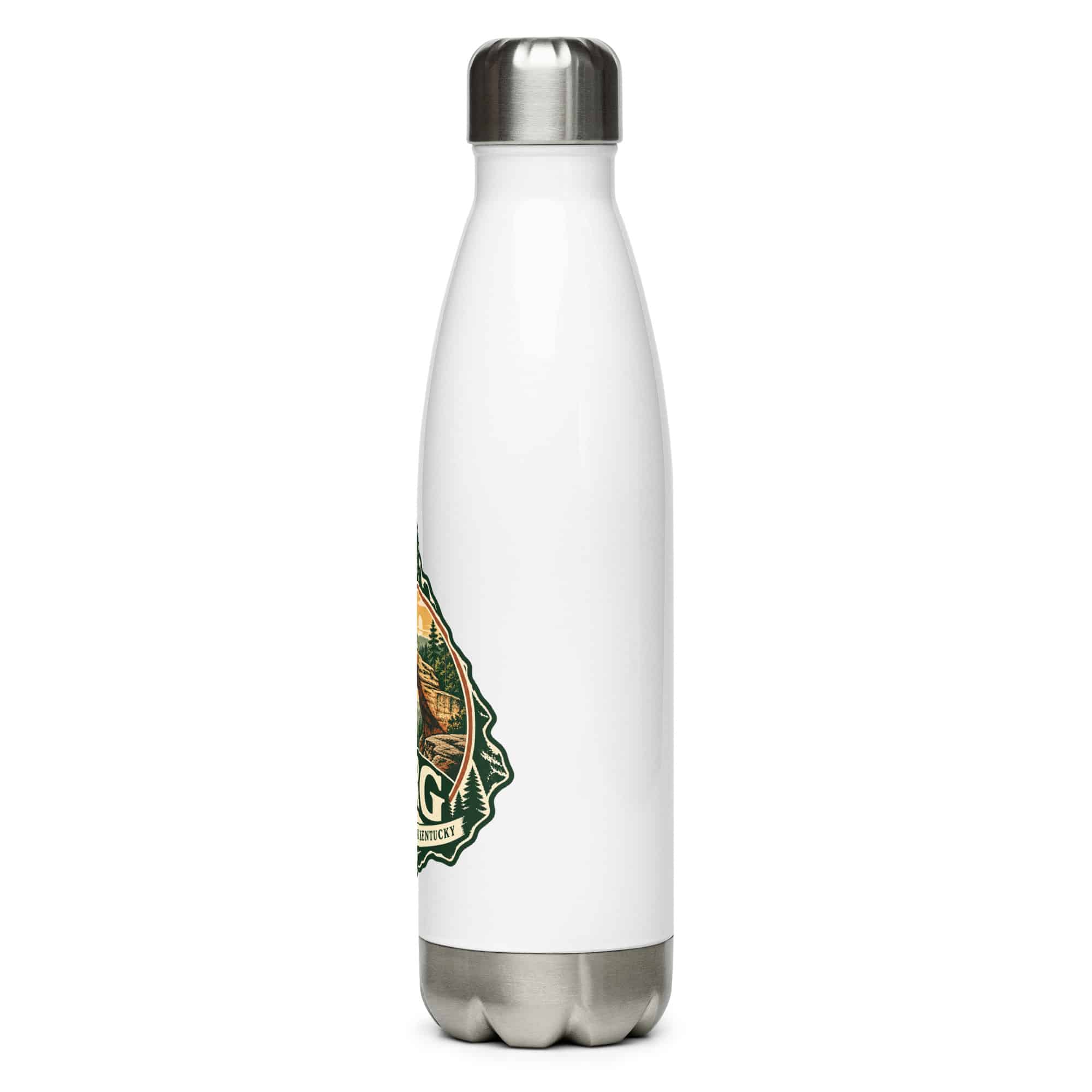 Red River Gorge Stainless Steel Water Bottle: RRG, Vintage Round Badge