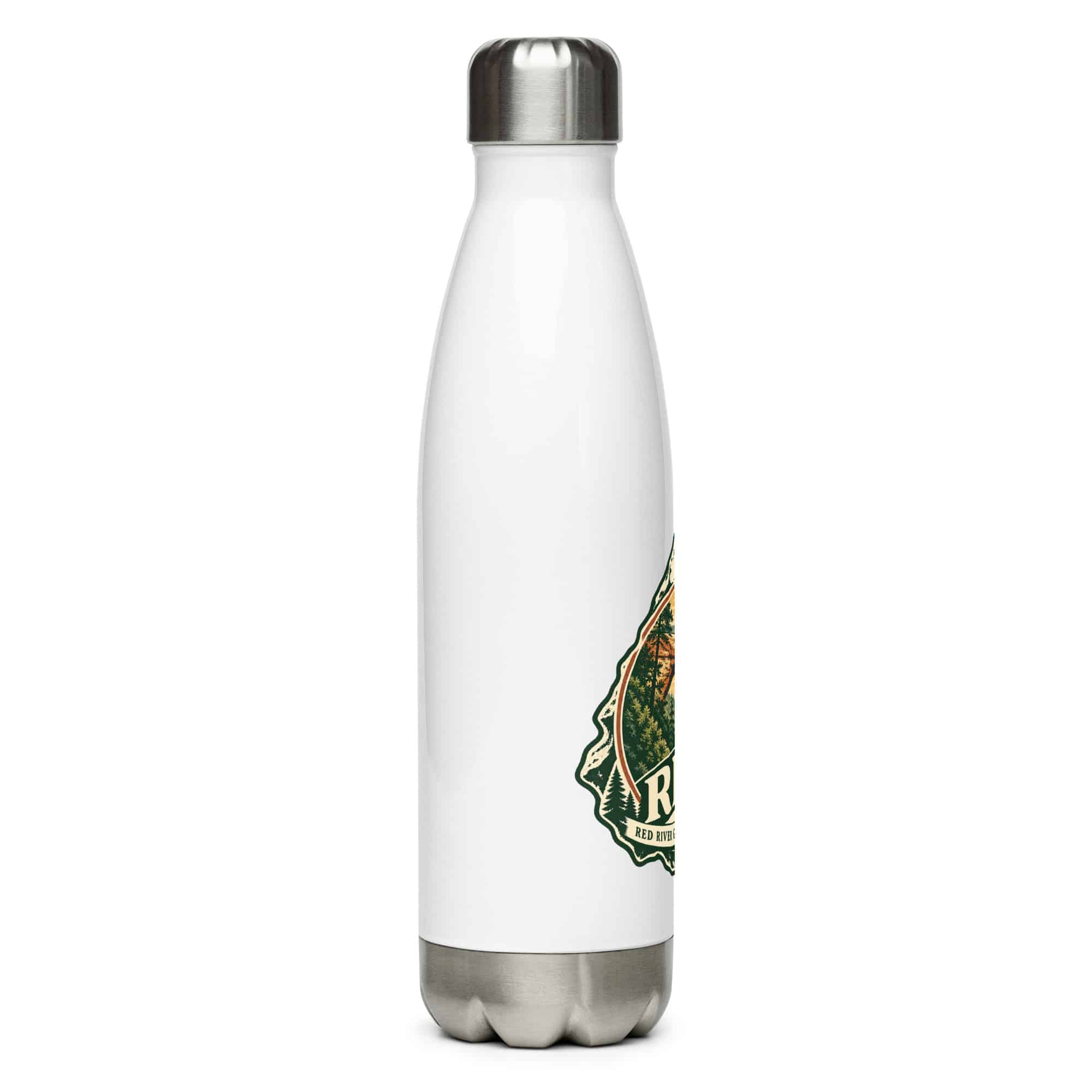 Red River Gorge Stainless Steel Water Bottle: RRG, Vintage Round Badge