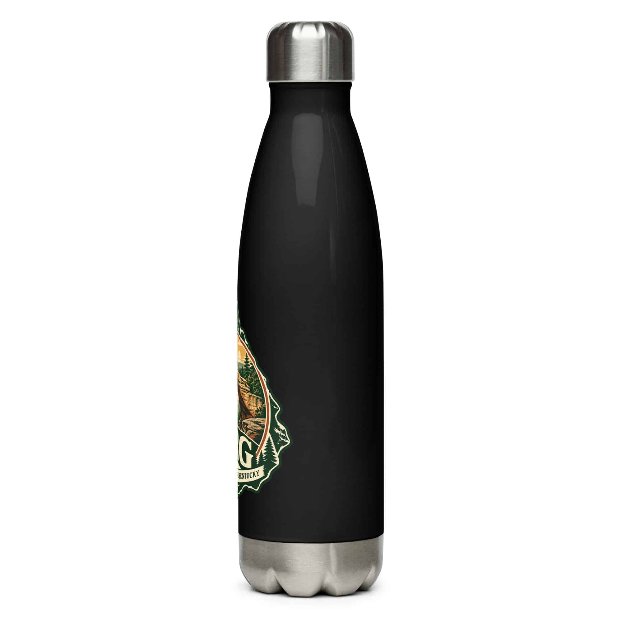 Red River Gorge Stainless Steel Water Bottle: RRG, Vintage Round Badge