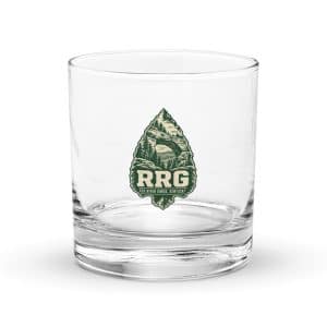Red River Gorge Rocks Glass: RRG, Forest Ink Stamp - 10.5 oz - Main