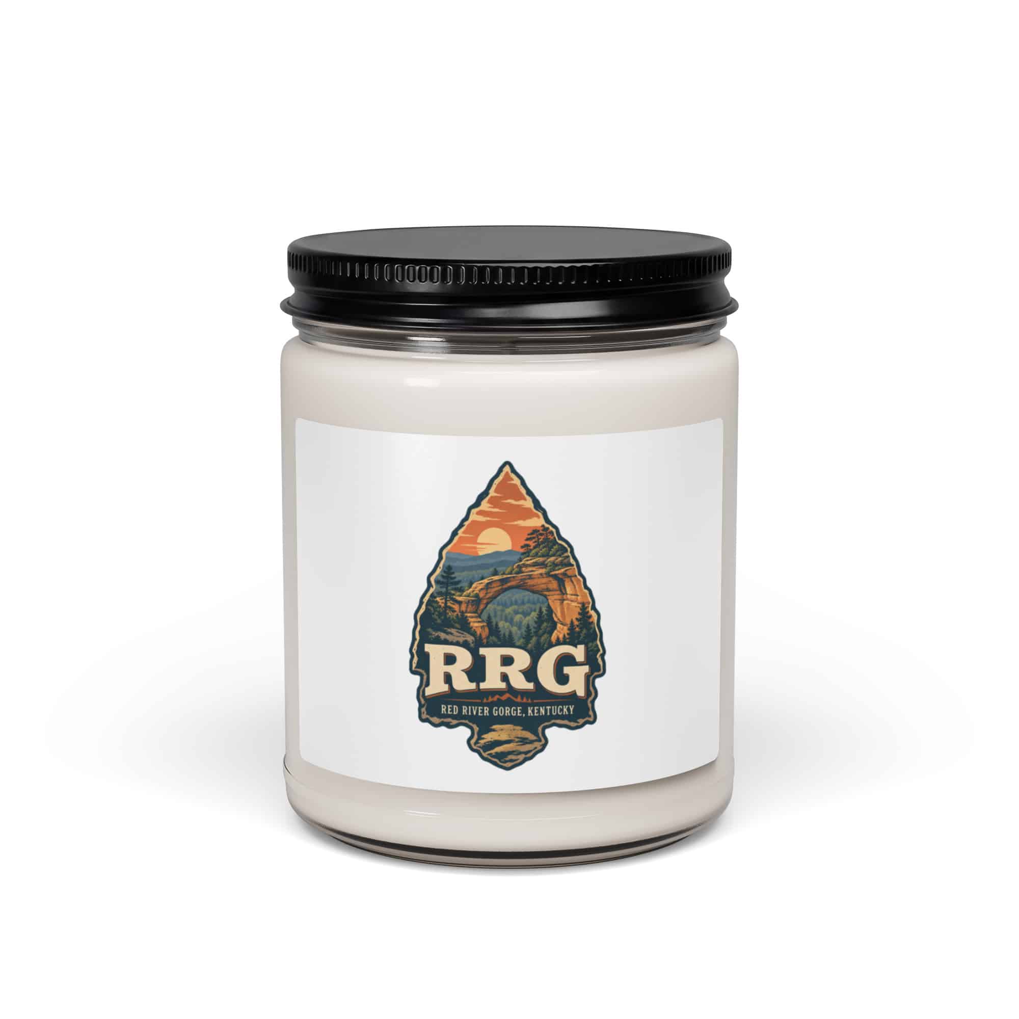 Red River Gorge Soy Wax Candle: RRG, Scenic Shield Badge