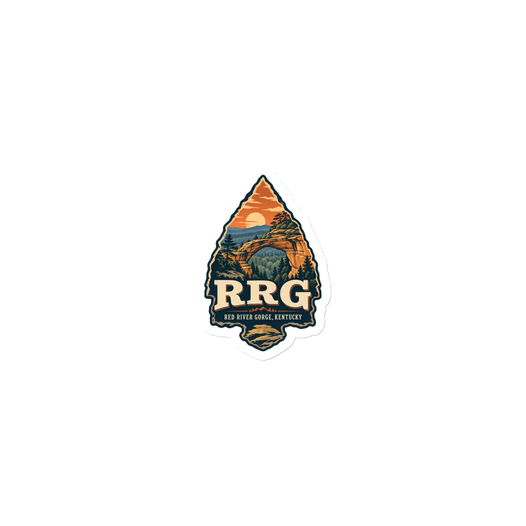 Red River Gorge Die-Cut Magnet: RRG, Scenic Shield Badge