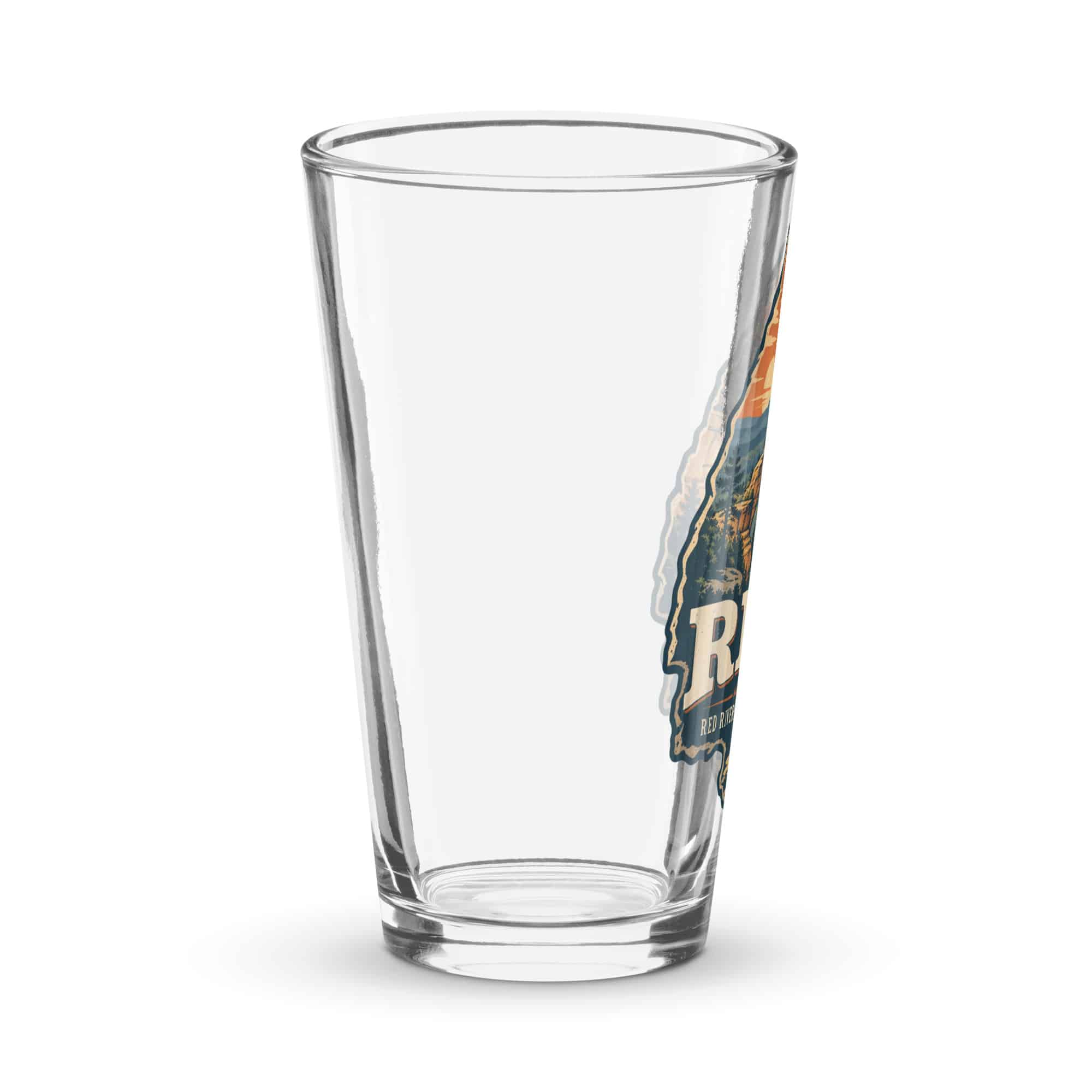 Red River Gorge Pint Glass: RRG, Scenic Shield Badge