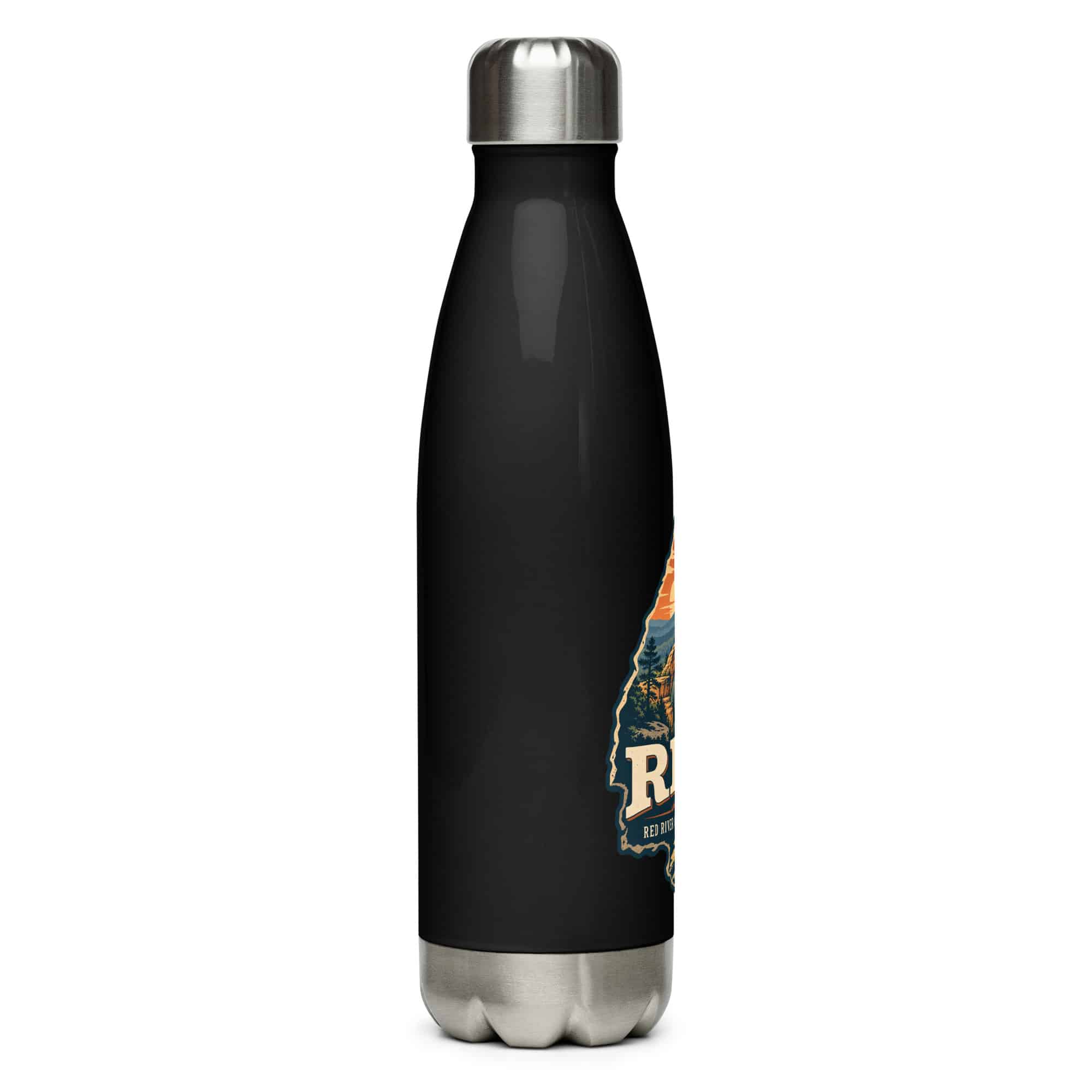Red River Gorge Stainless Steel Water Bottle: RRG, Scenic Shield Badge