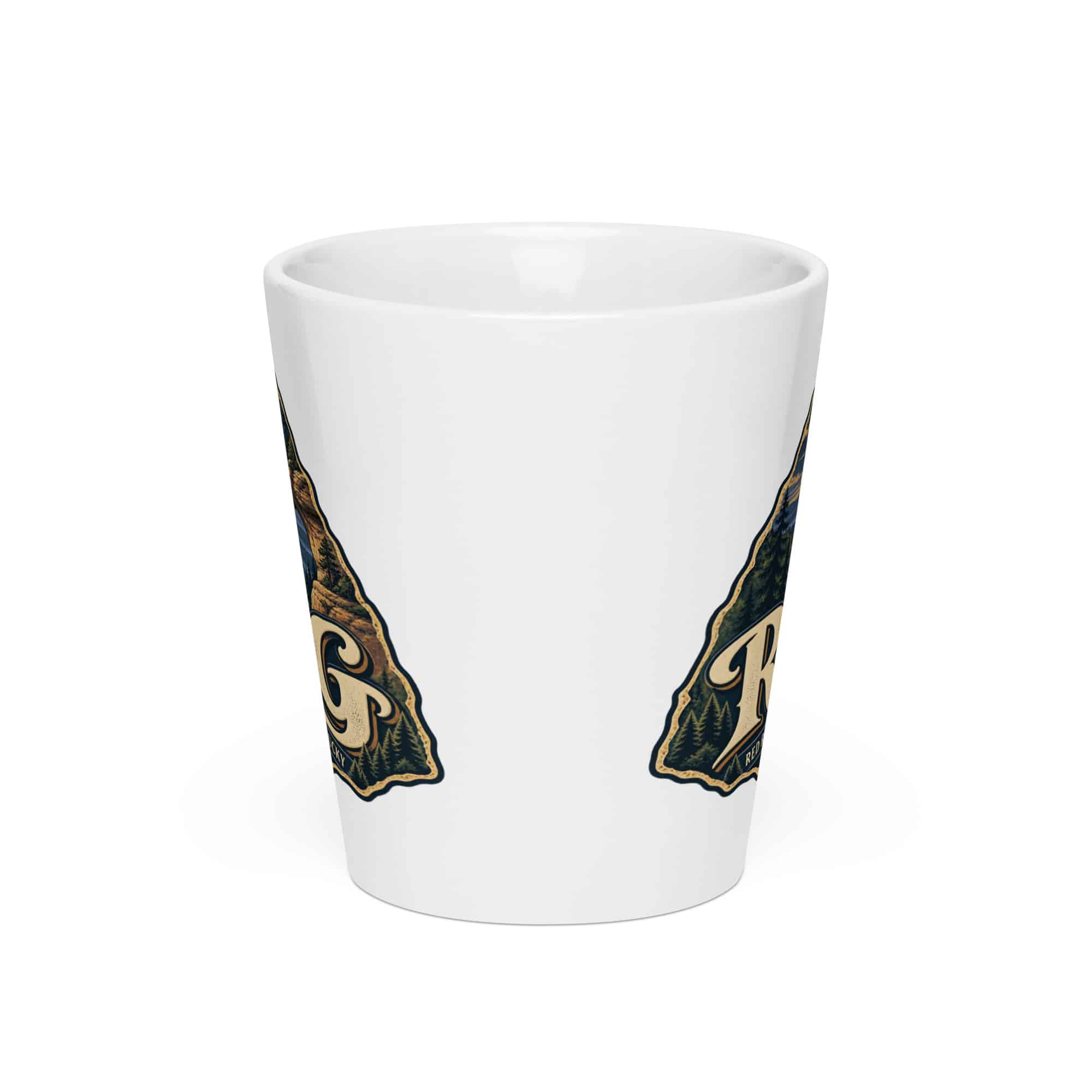 Red River Gorge Latte Mug: RRG, Woodland Scenic Lettering