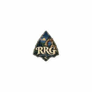 Red River Gorge Die-Cut Magnet: RRG, Woodland Scenic Lettering - 3″×3″ - Main