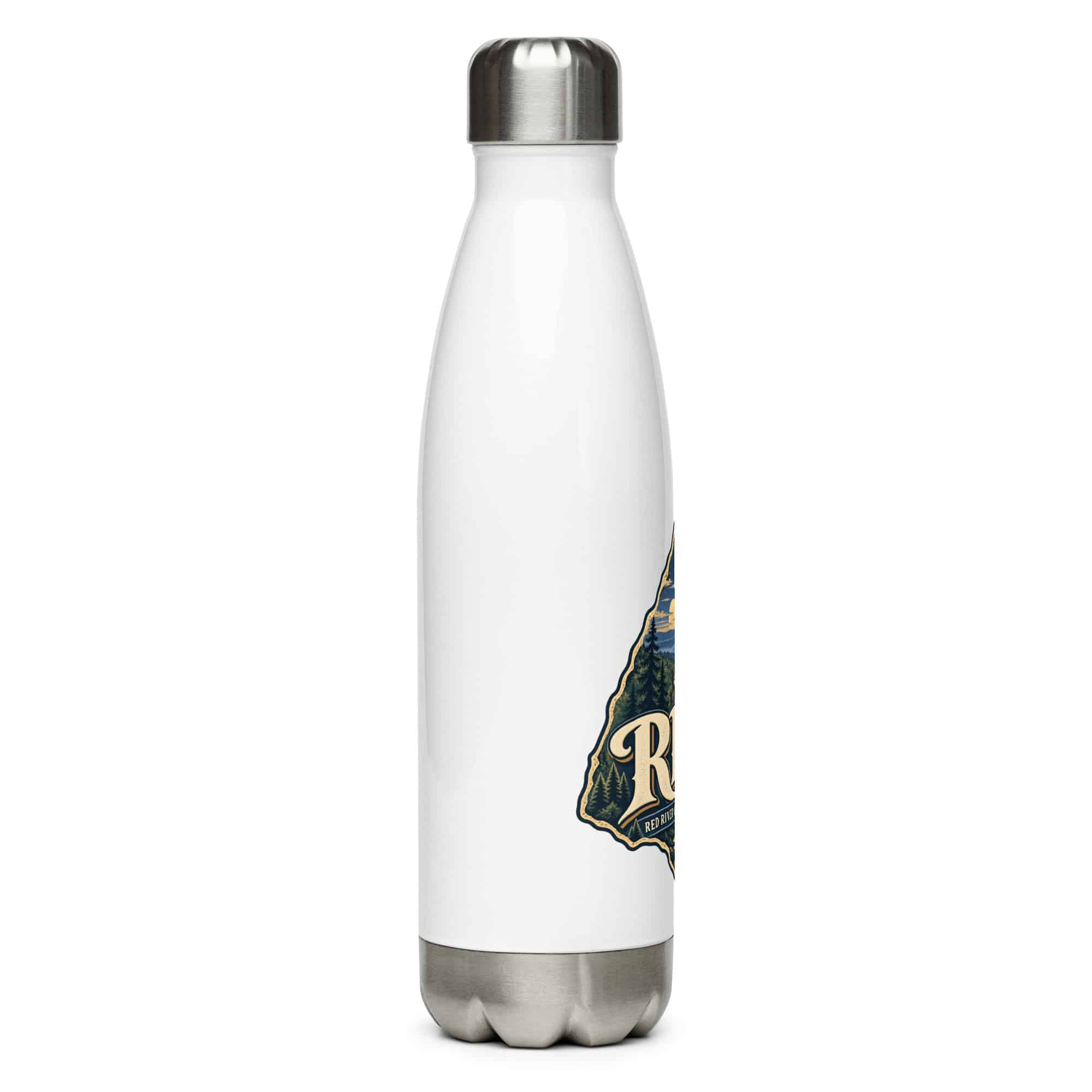 Red River Gorge Stainless Steel Water Bottle: RRG, Woodland Scenic Lettering