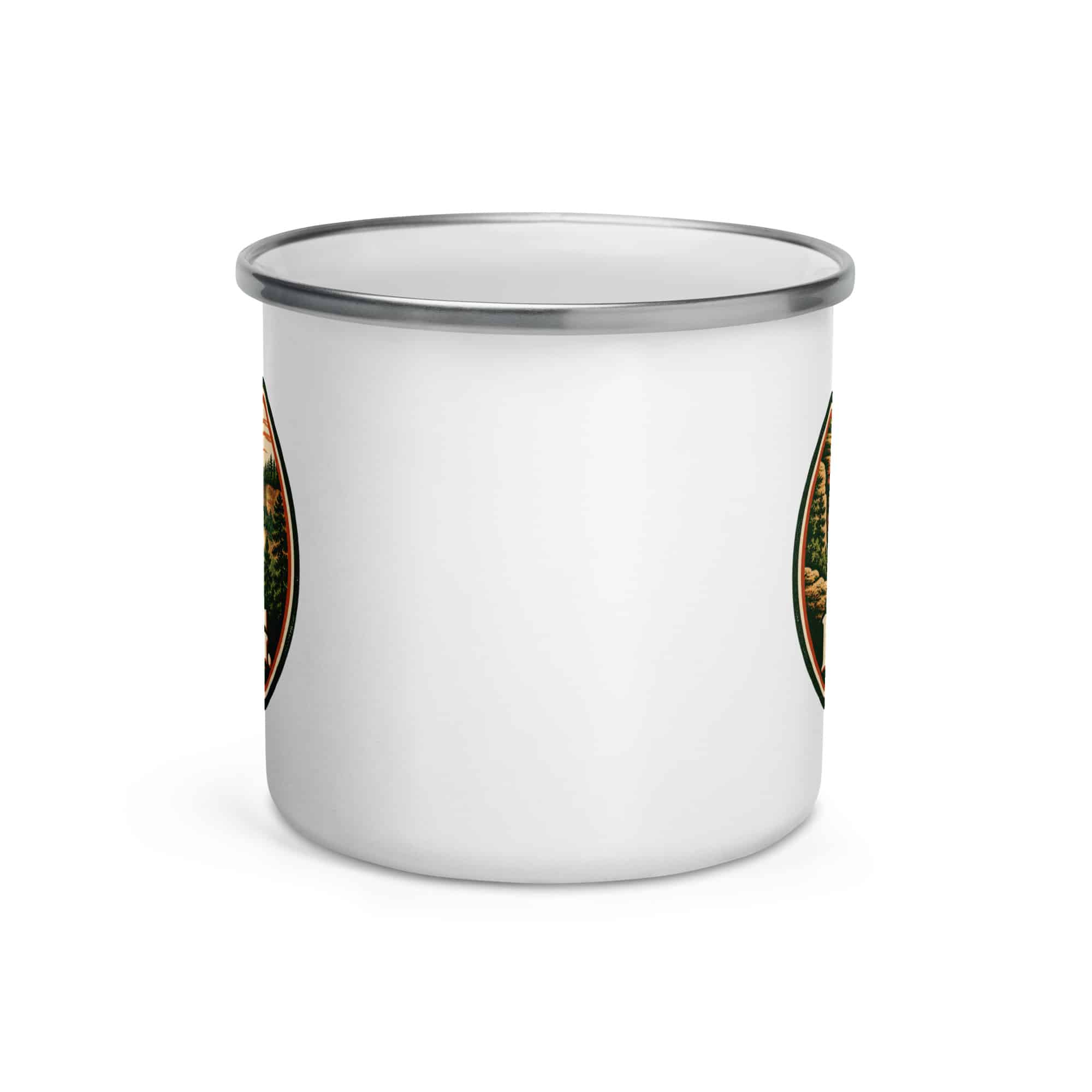Red River Gorge Enamel Camp Mug: R.R.G, Vintage Round Badge