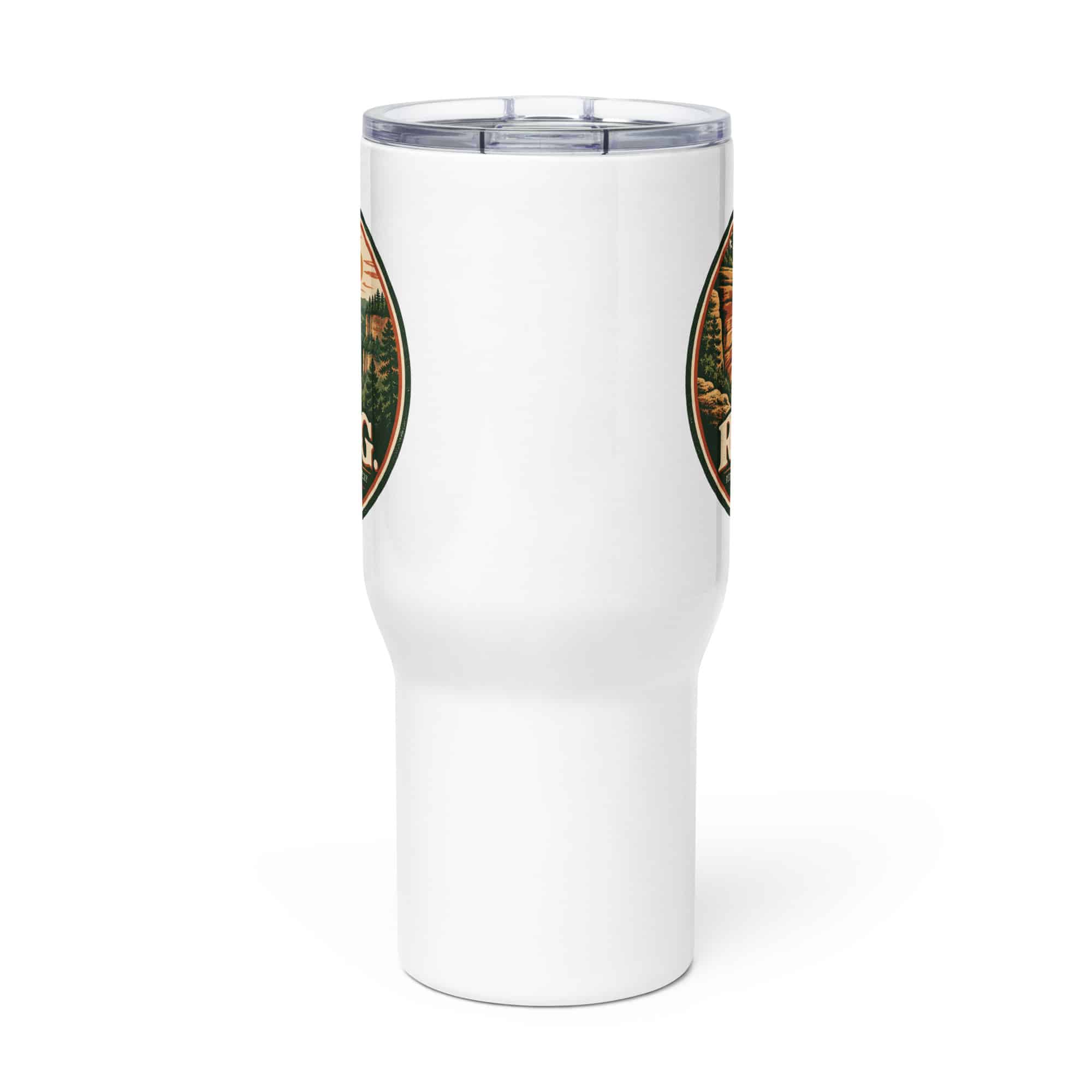 Red River Gorge Travel Mug: R.R.G, Vintage Round Badge