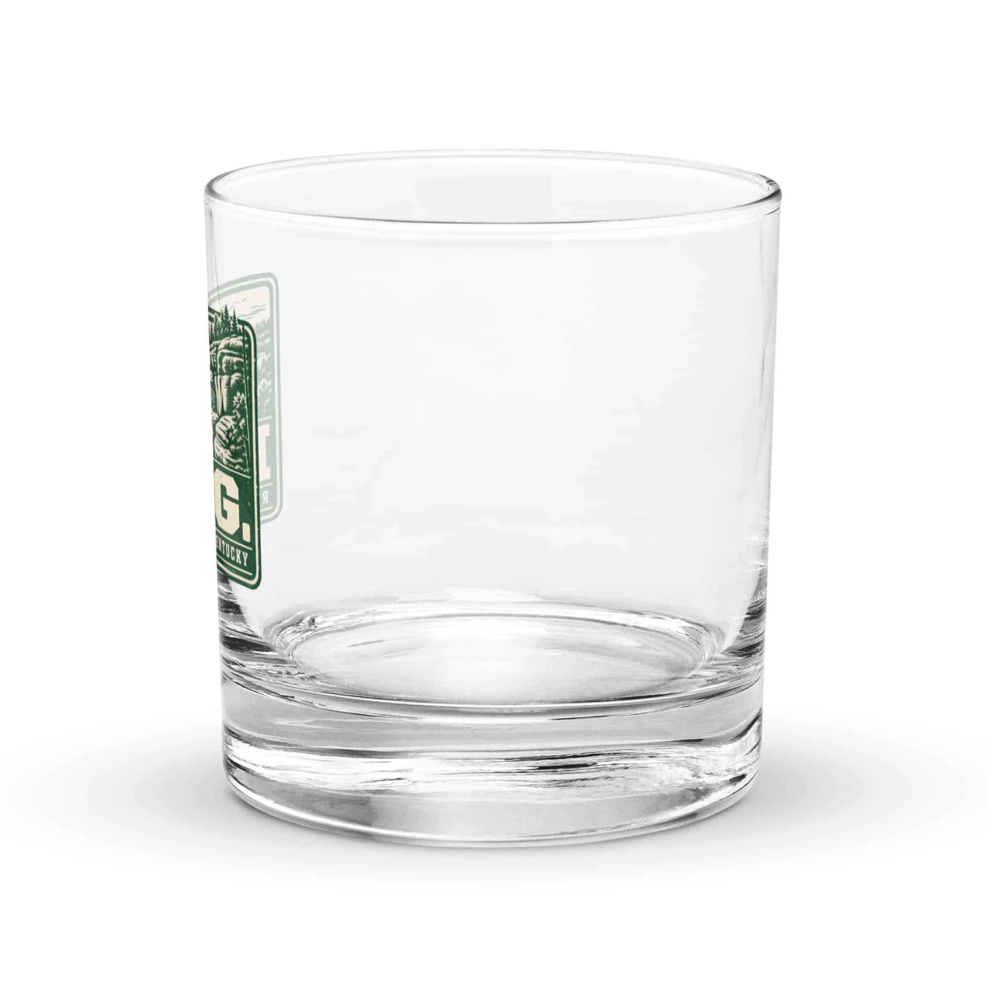 Red River Gorge Rocks Glass: R.R.G, Forest Ink Stamp