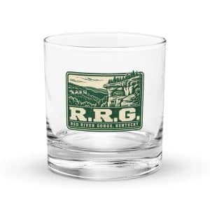 Red River Gorge Rocks Glass: R.R.G, Forest Ink Stamp - 10.5 oz - Main