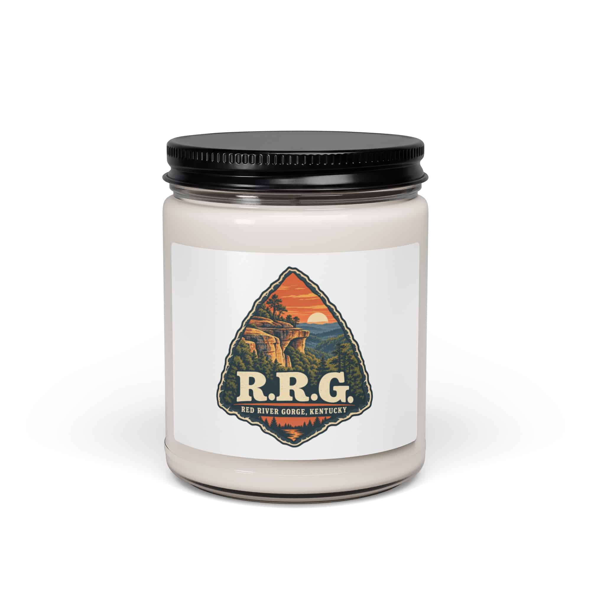 Red River Gorge Soy Wax Candle: R.R.G, Scenic Shield Badge