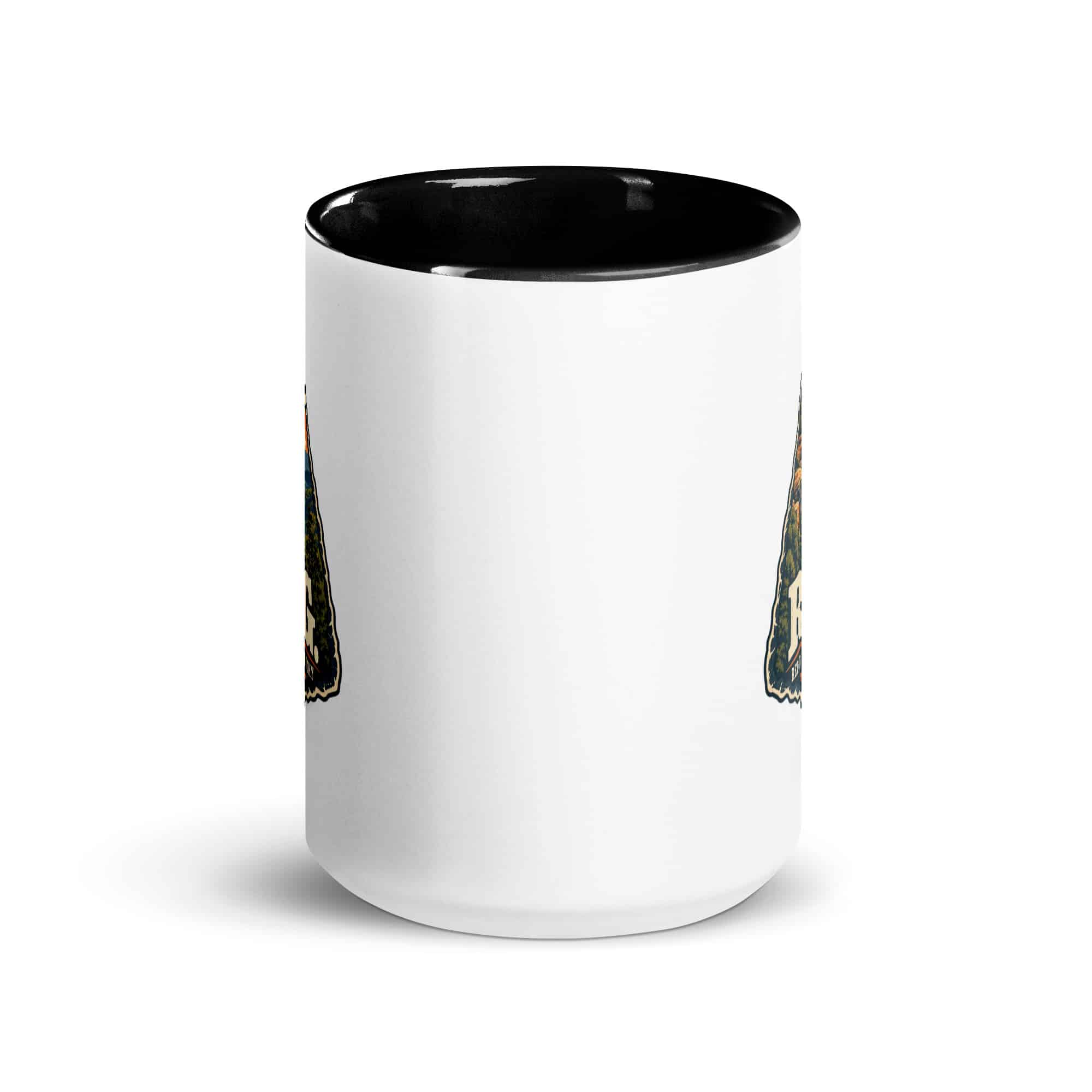 Red River Gorge Color Inside Coffee Mug: R.R.G, Scenic Shield Badge