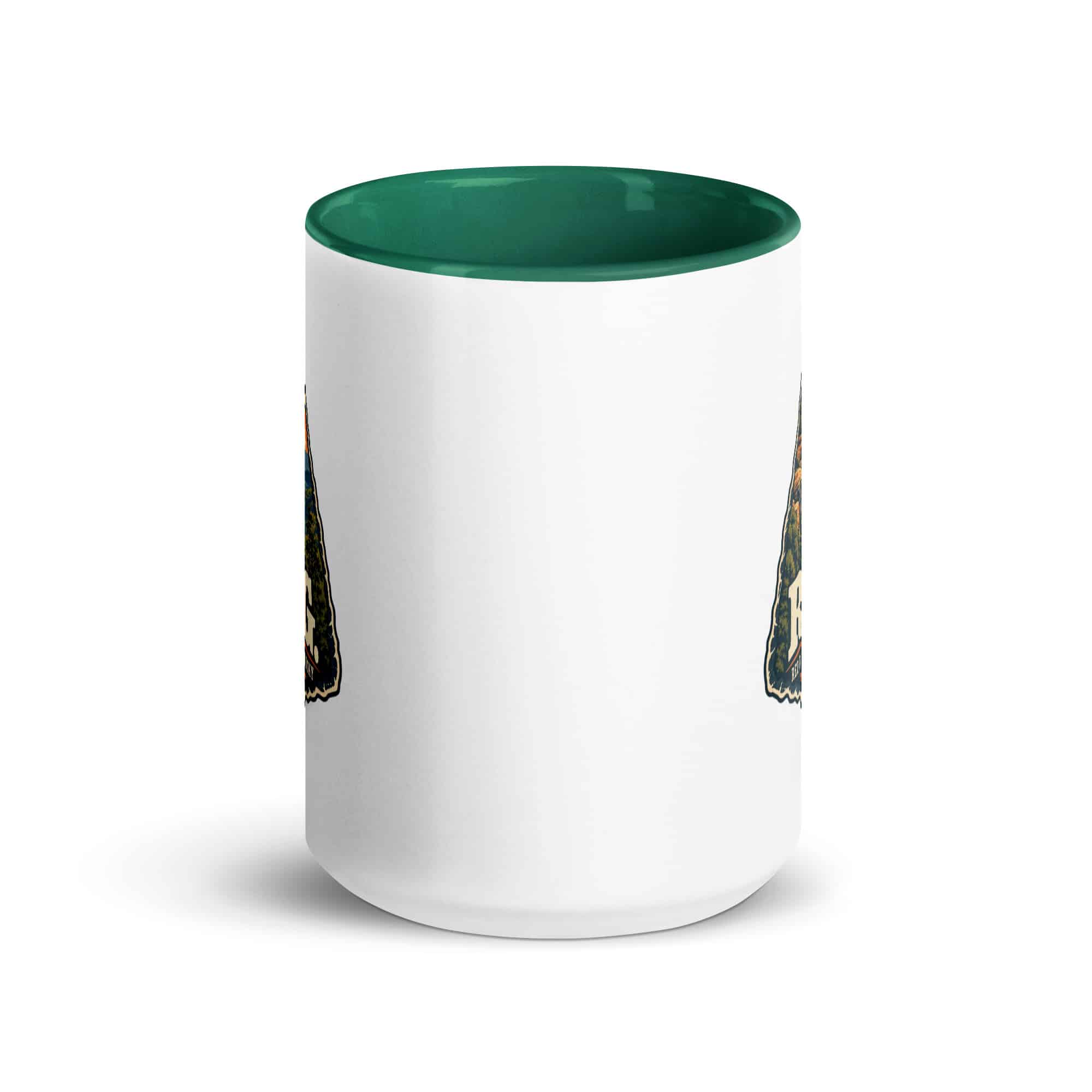 Red River Gorge Color Inside Coffee Mug: R.R.G, Scenic Shield Badge