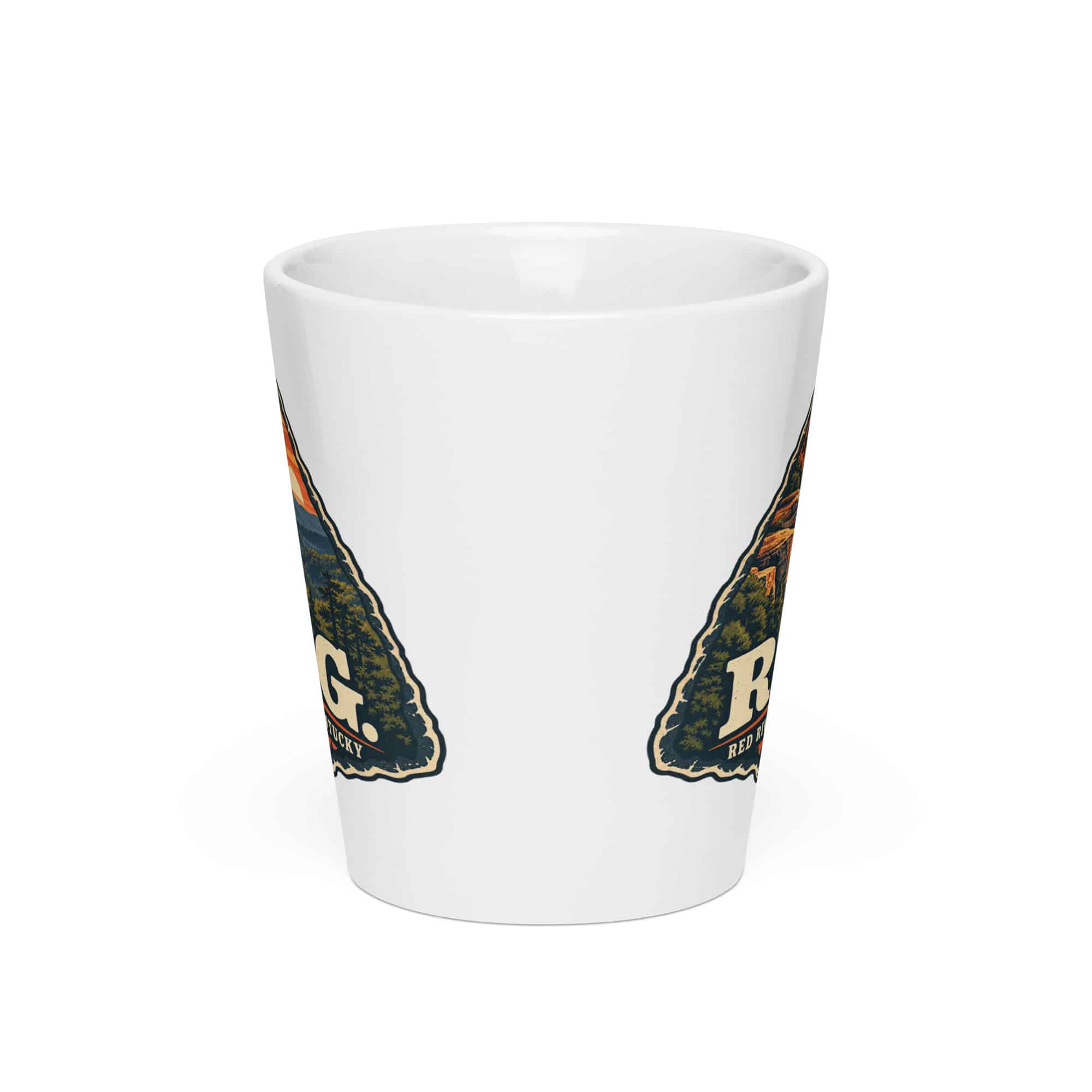 Red River Gorge Latte Mug: R.R.G, Scenic Shield Badge
