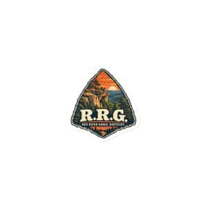 Red River Gorge Die-Cut Magnet: R.R.G, Scenic Shield Badge - 3″×3″ - Main