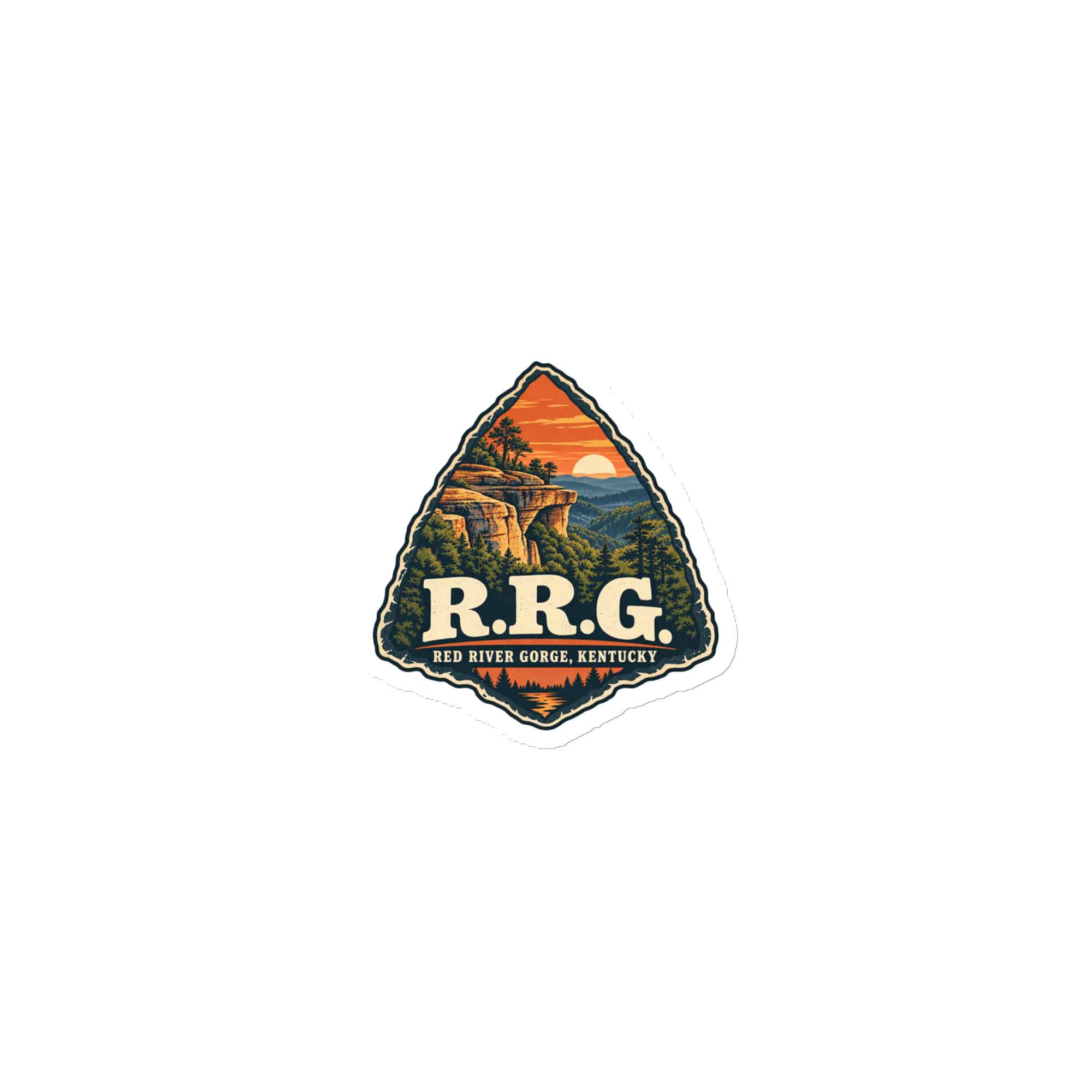 Red River Gorge Die-Cut Magnet: R.R.G, Scenic Shield Badge