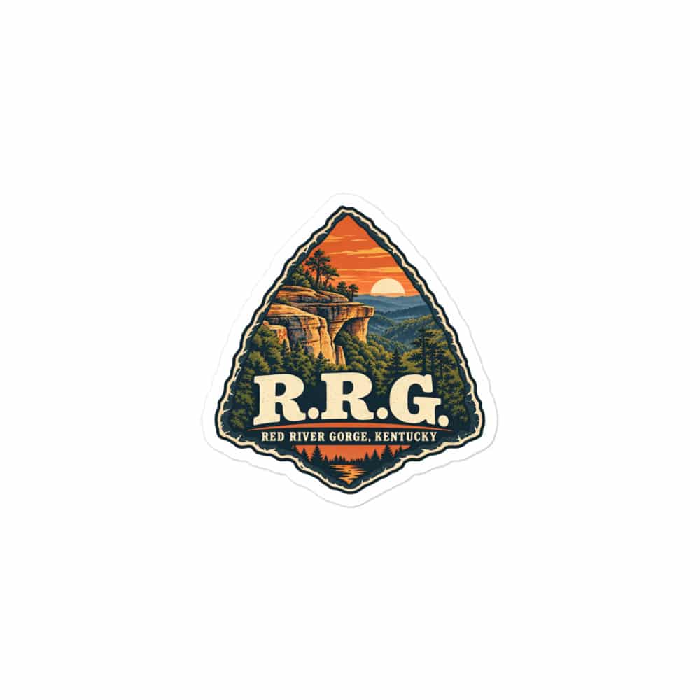 Red River Gorge Vinyl Sticker: R.R.G, Scenic Shield Badge
